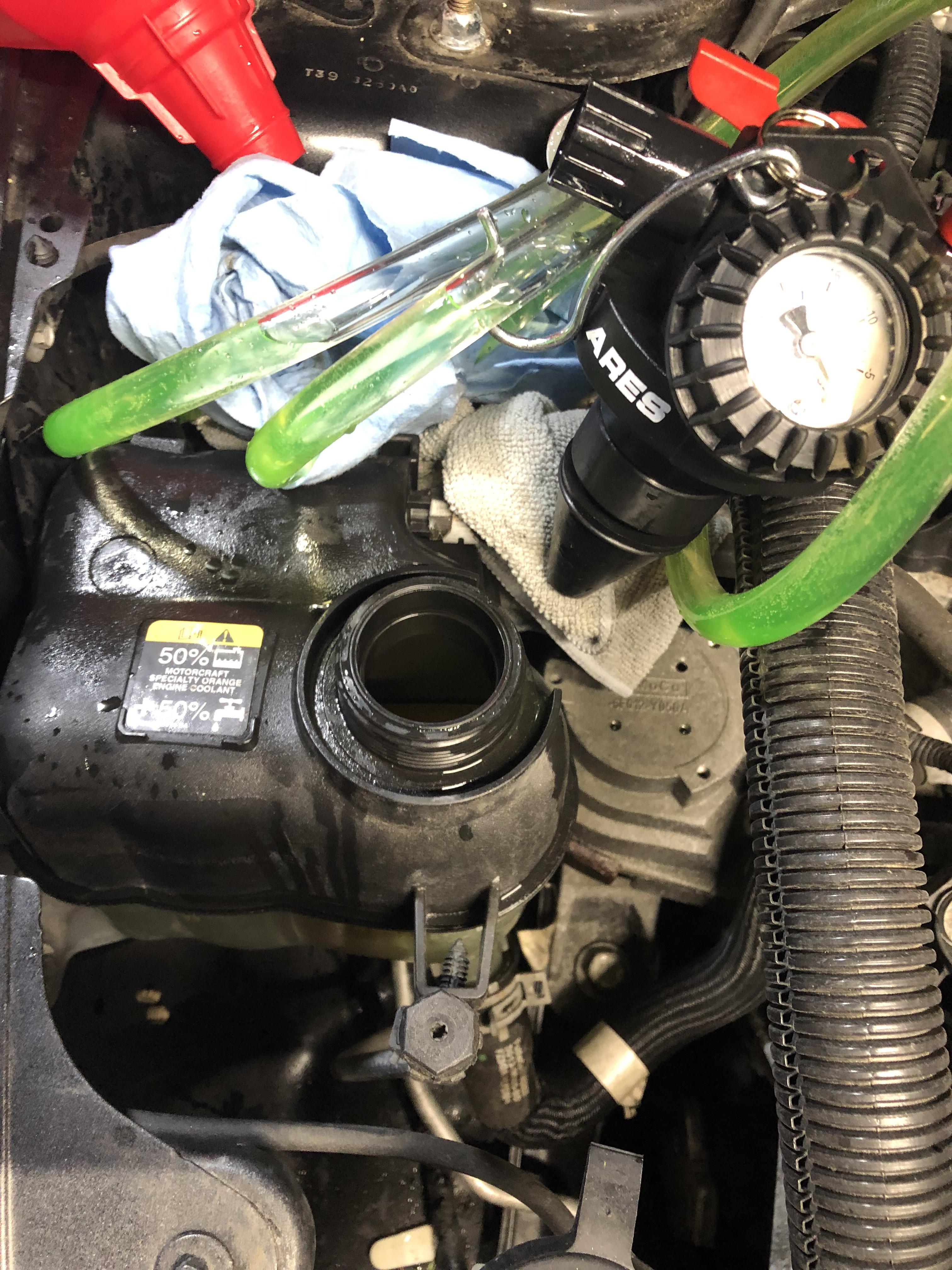 Screwed up, trying to flush coolant in 3.7L cyclone, drained 2 gallons