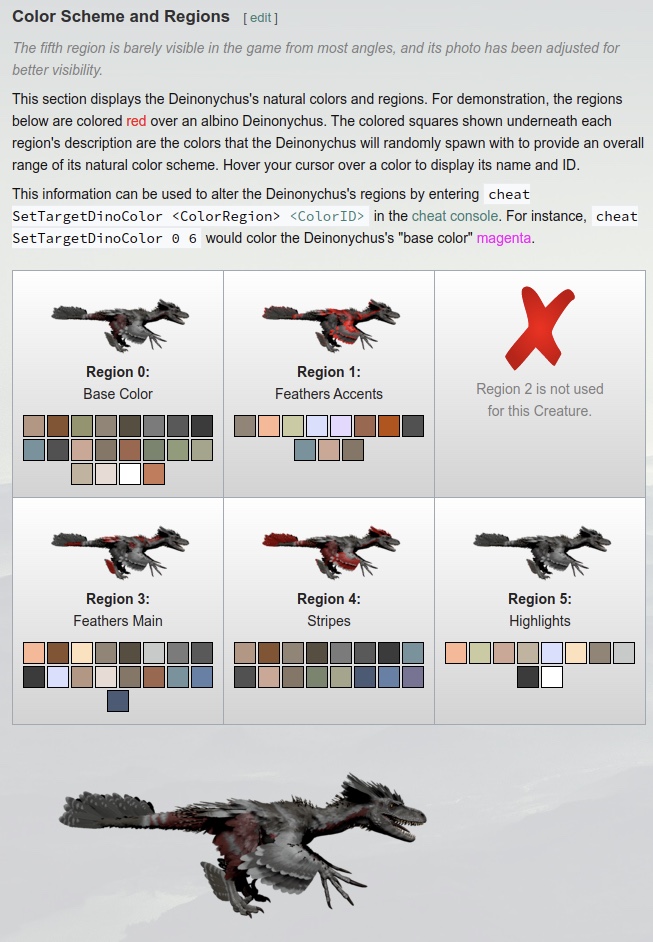 Wiki's working on a new way to present color regions of dinos starting with Wyverns
