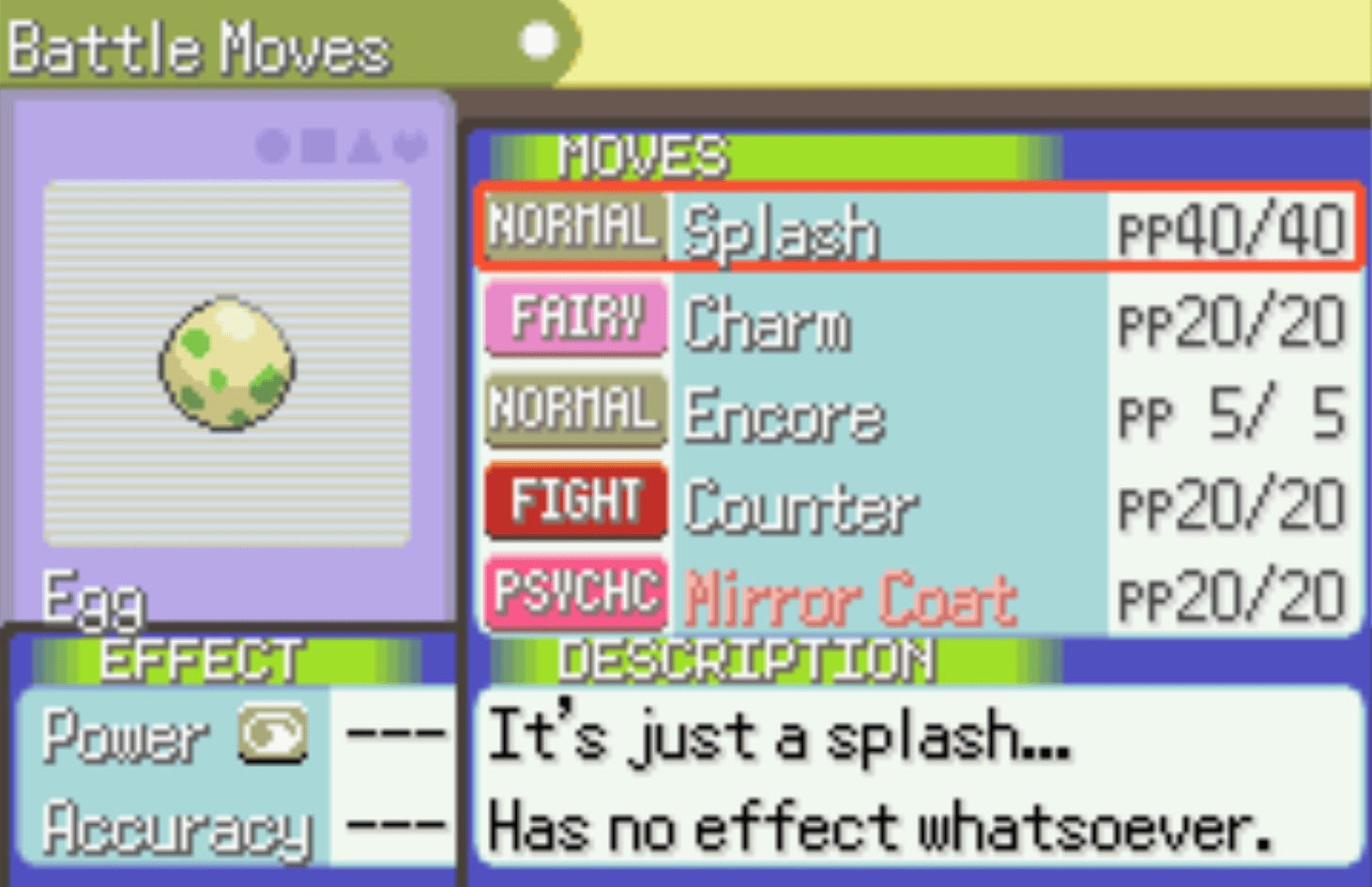 Yes, Egg wants to learn Mirror Coat. Is it normal in Pokemon Theta