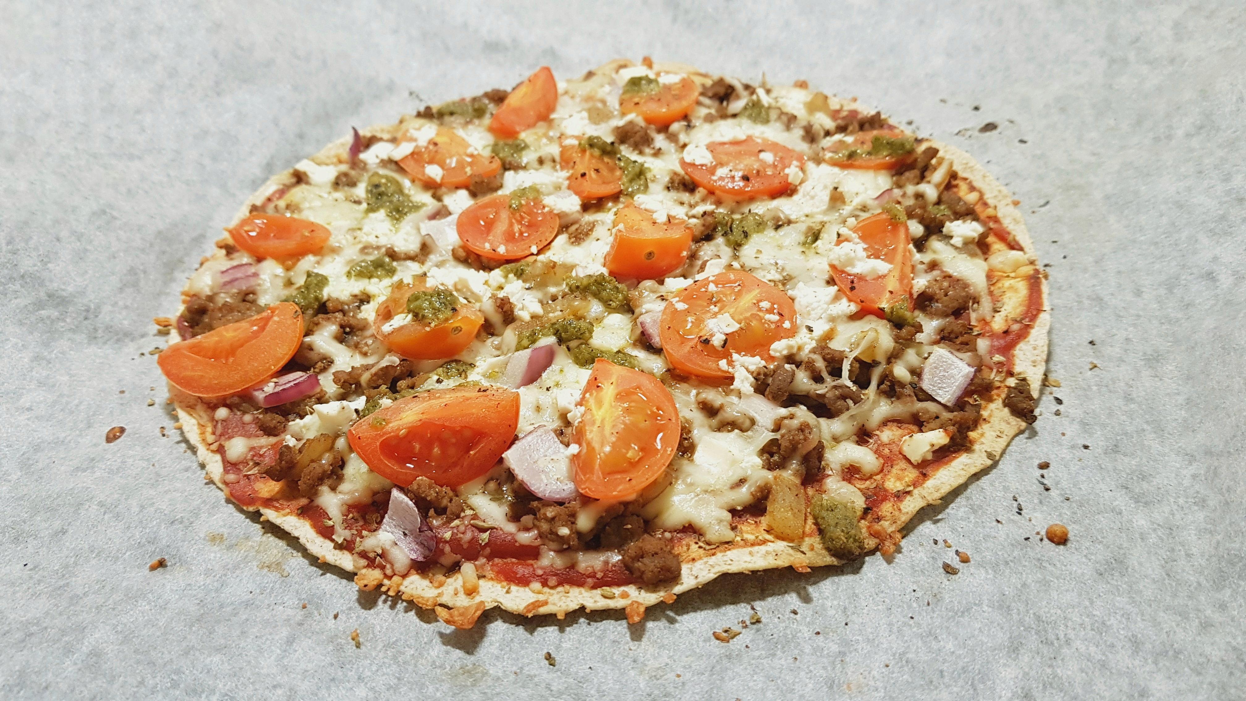 500 kcal tortilla pizza r/1200isplenty