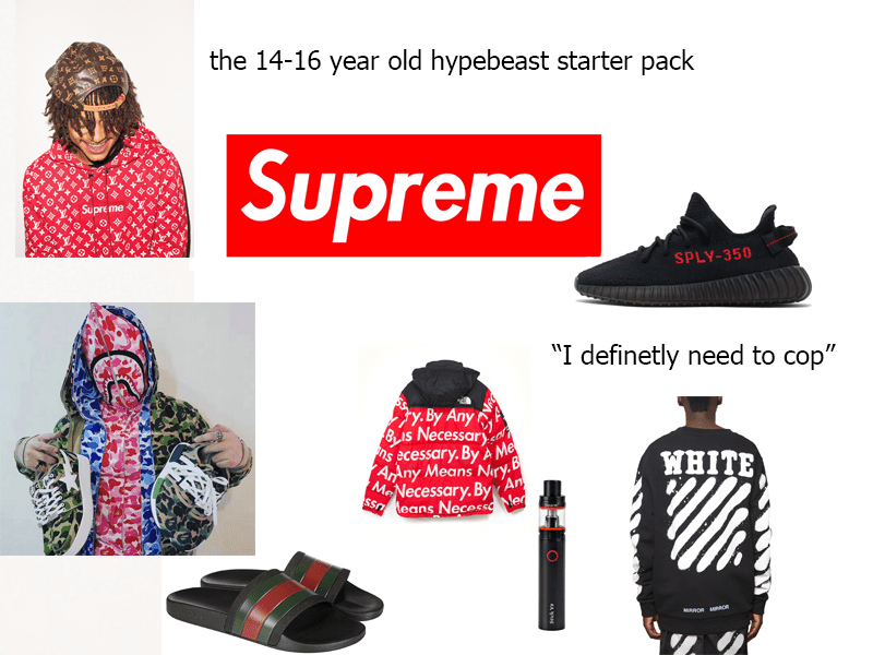 the rich 1416 year old hypebeast starterpack r/starterpacks