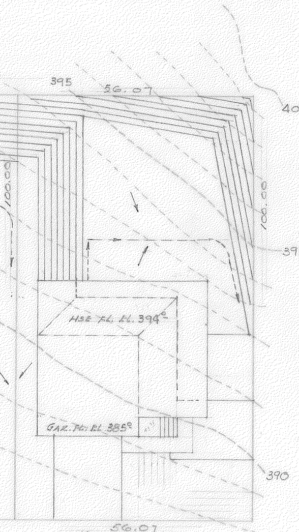 What do the small arrows and big dotted arrow mean on this Plot Plan