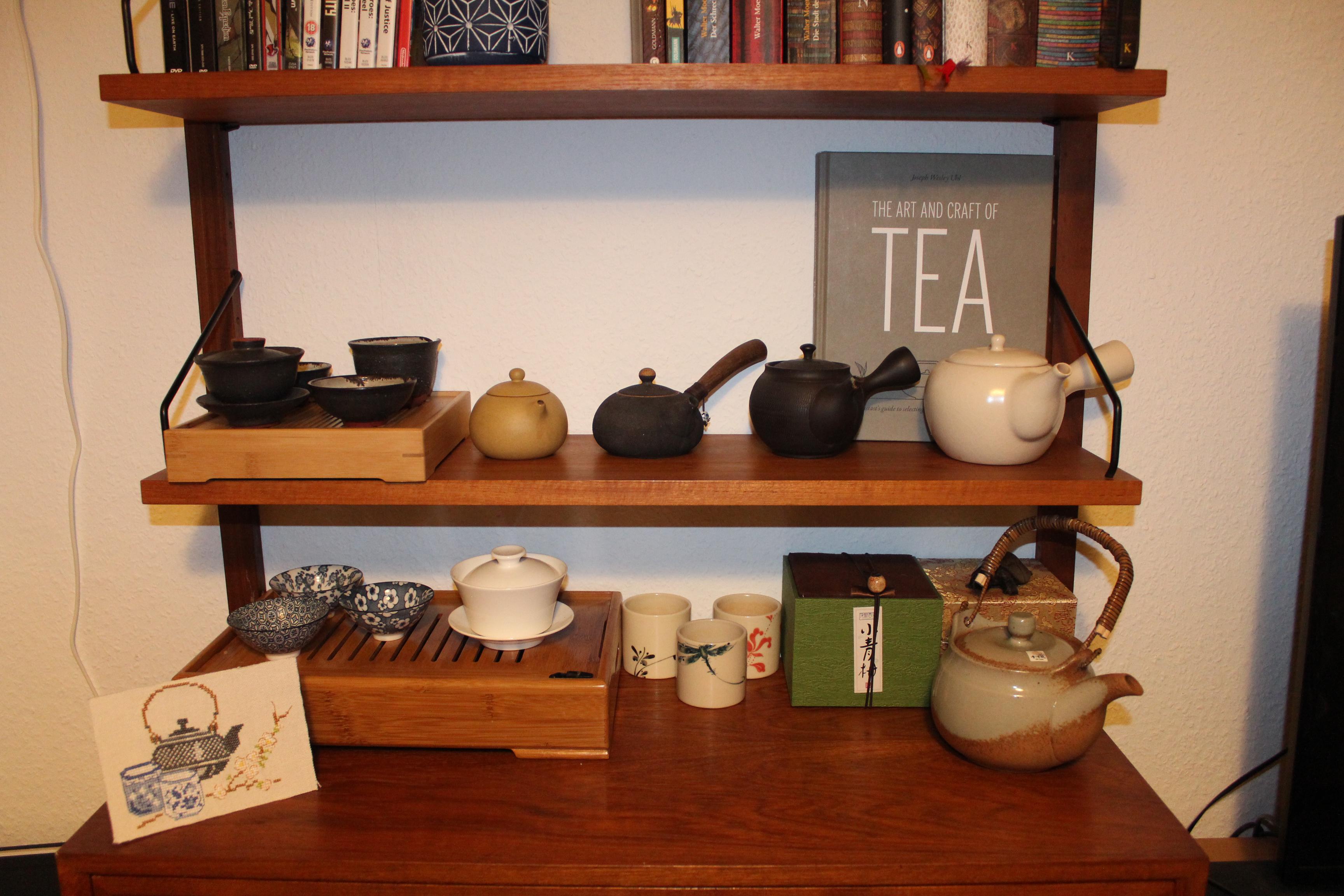 My new cupboard, perfect for giving my tea wares a proper display. r/tea