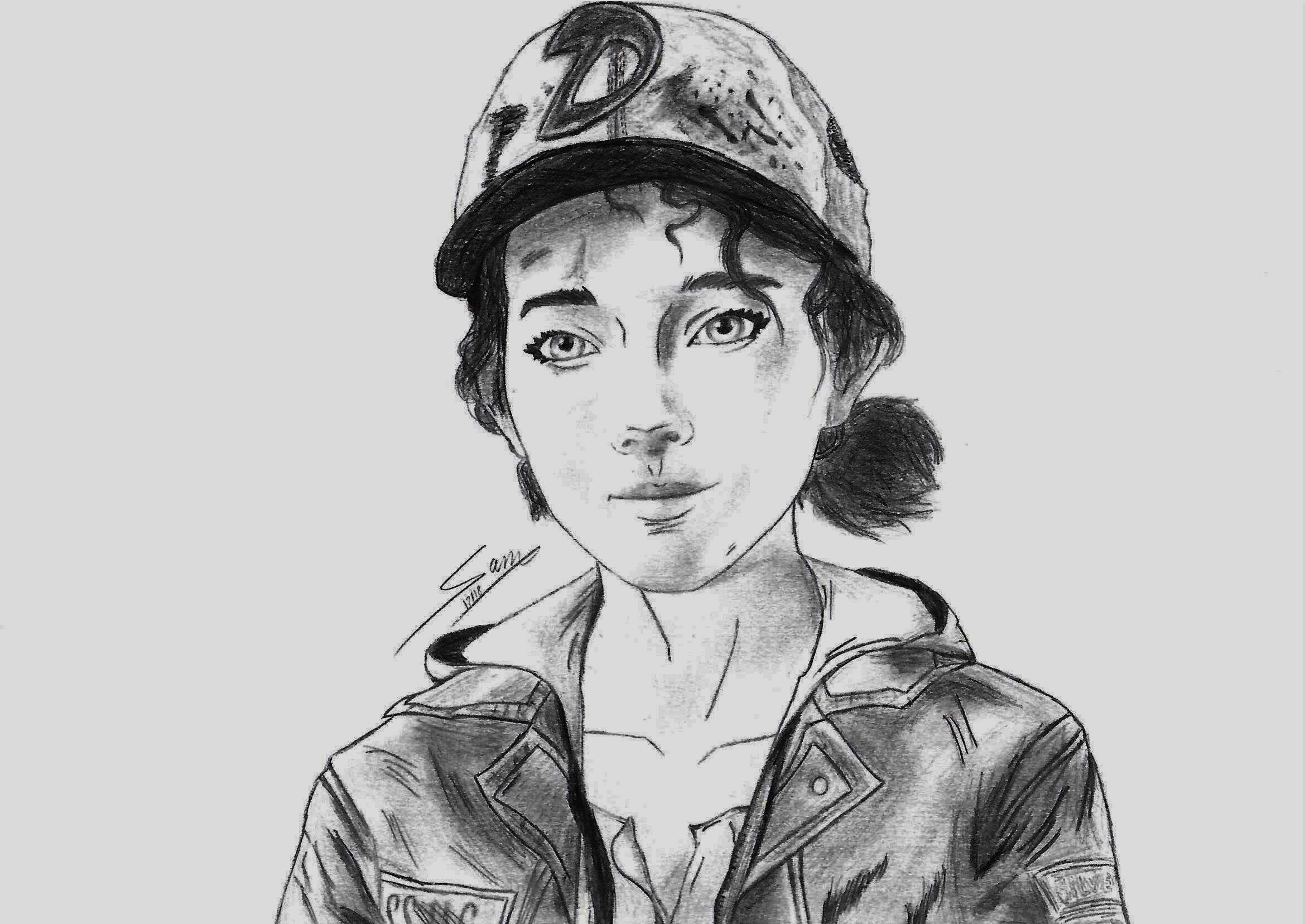 Here's my very first post and drawing of Clementine (contest submission