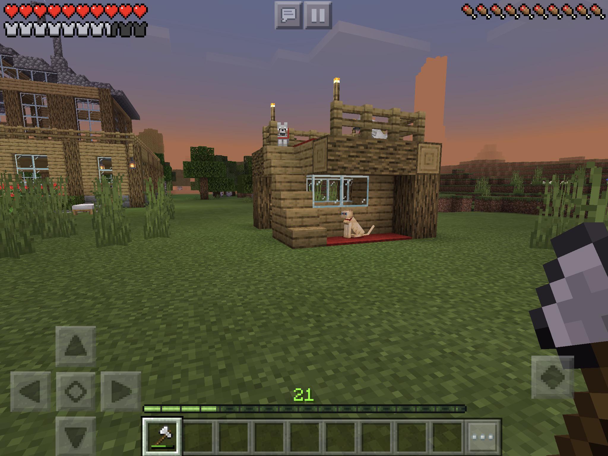 Added dog/cat house to my Minecraft Survival House r/Minecraft