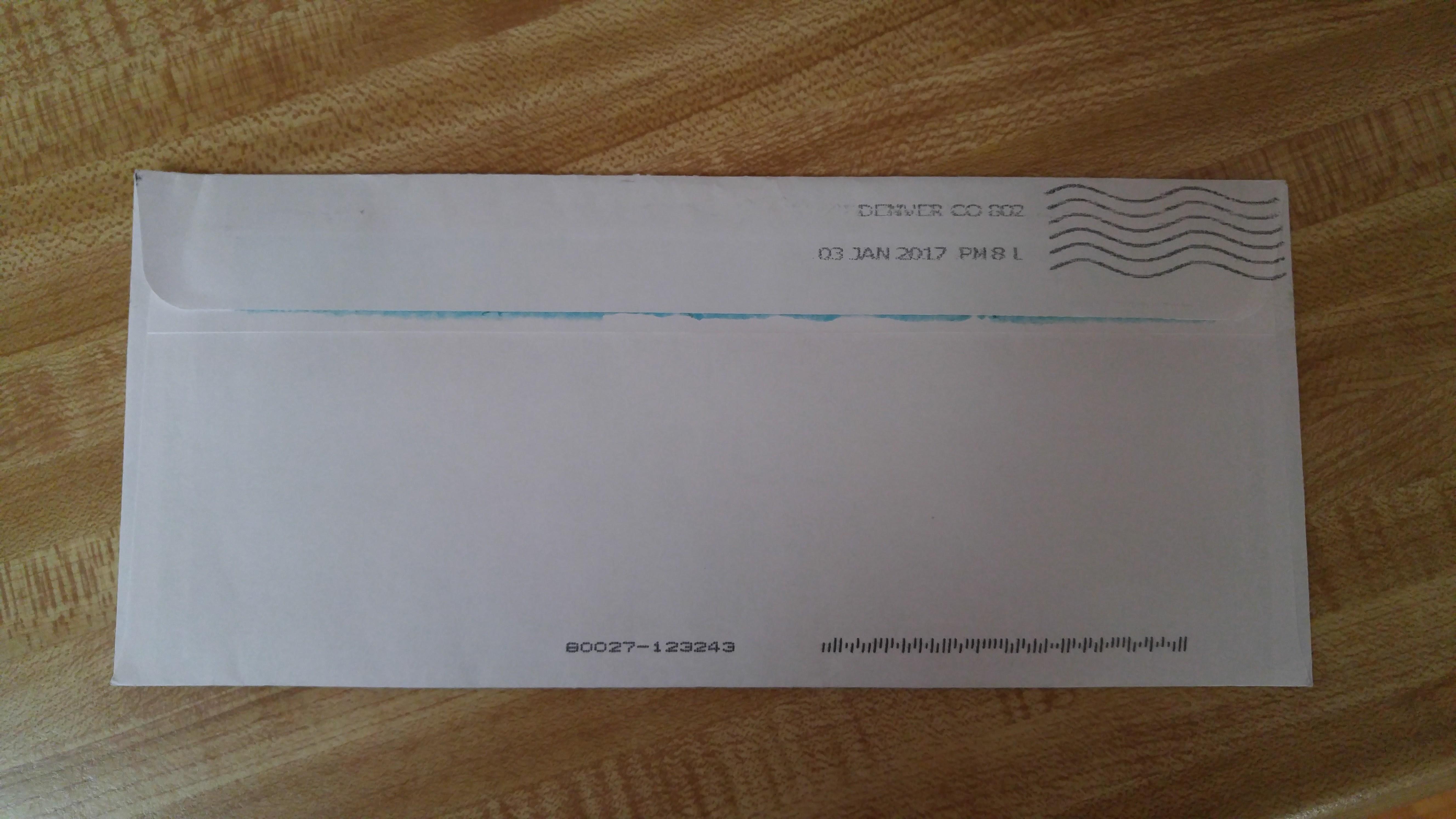 This bill envelope was postmarked on the wrong side r/mildlyinteresting