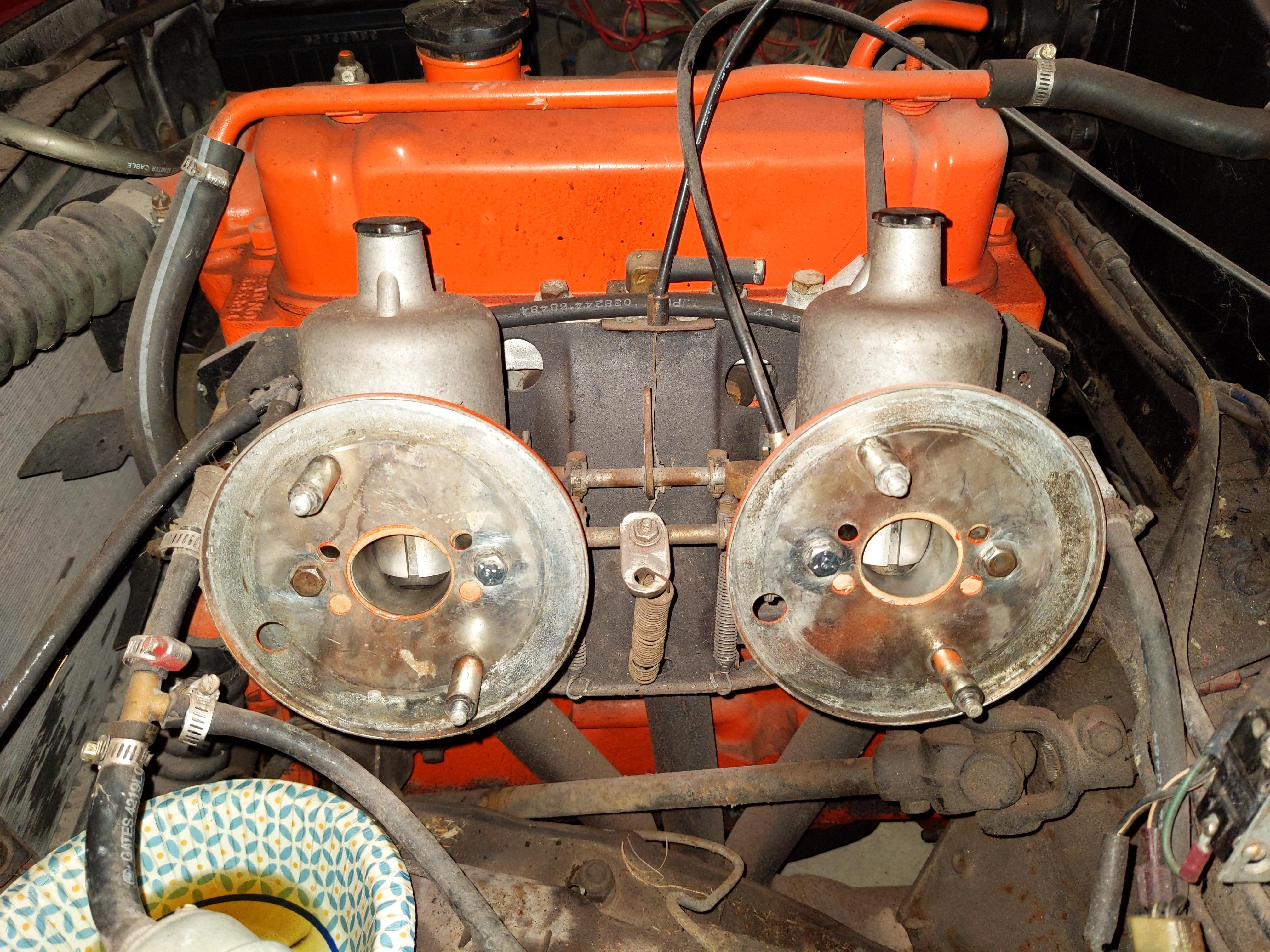 73 mgb with stock engine and carbs. Fuel is getting to line right before the carbs but doesn't