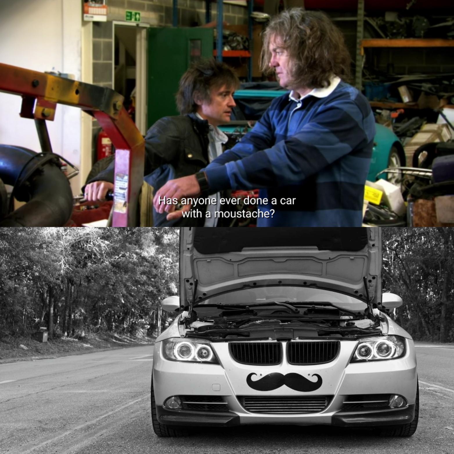Has anyone ever done a car with a moustache? r/thegrandtour