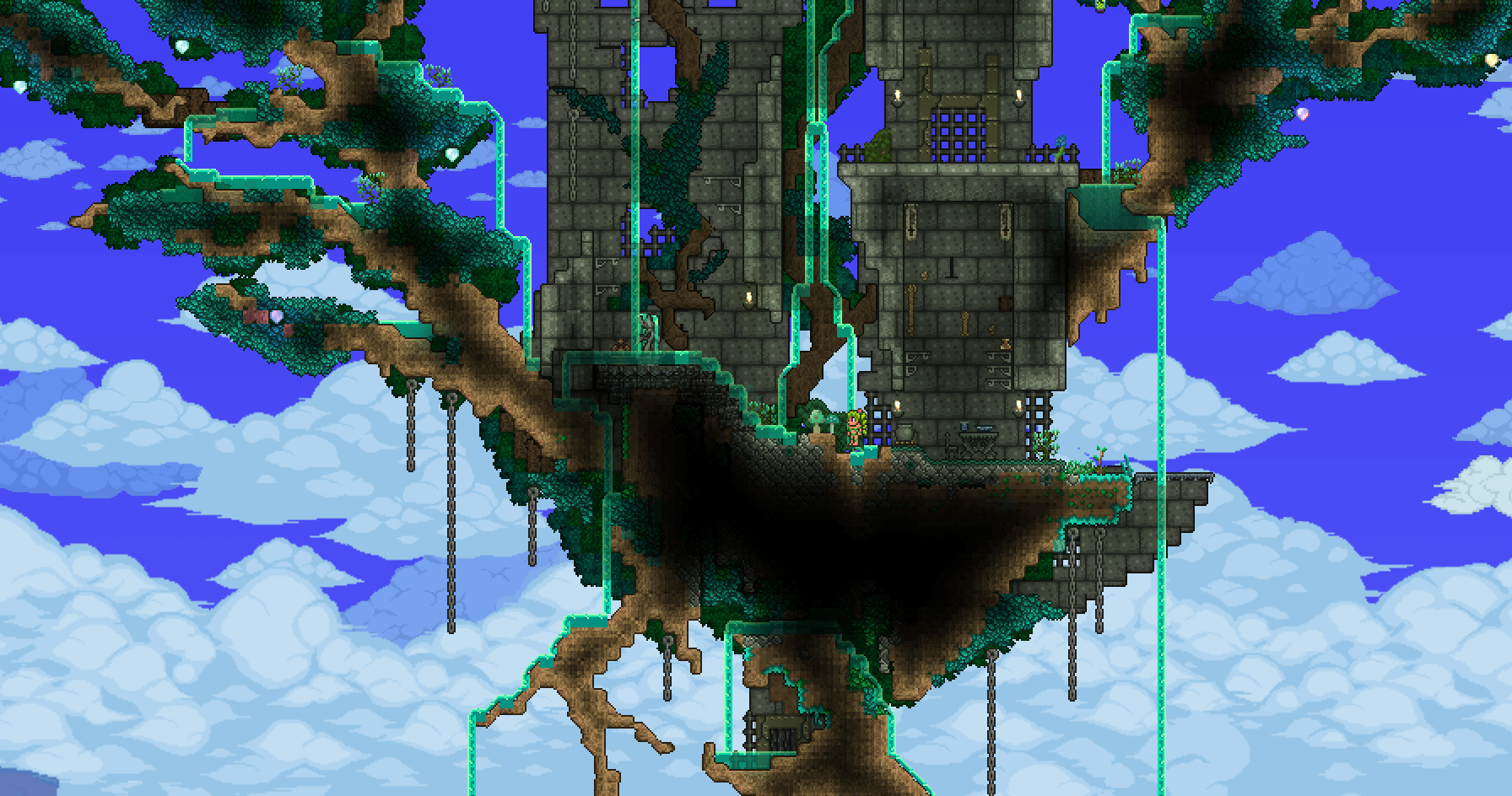 My First Treehouse! : r/Terraria
