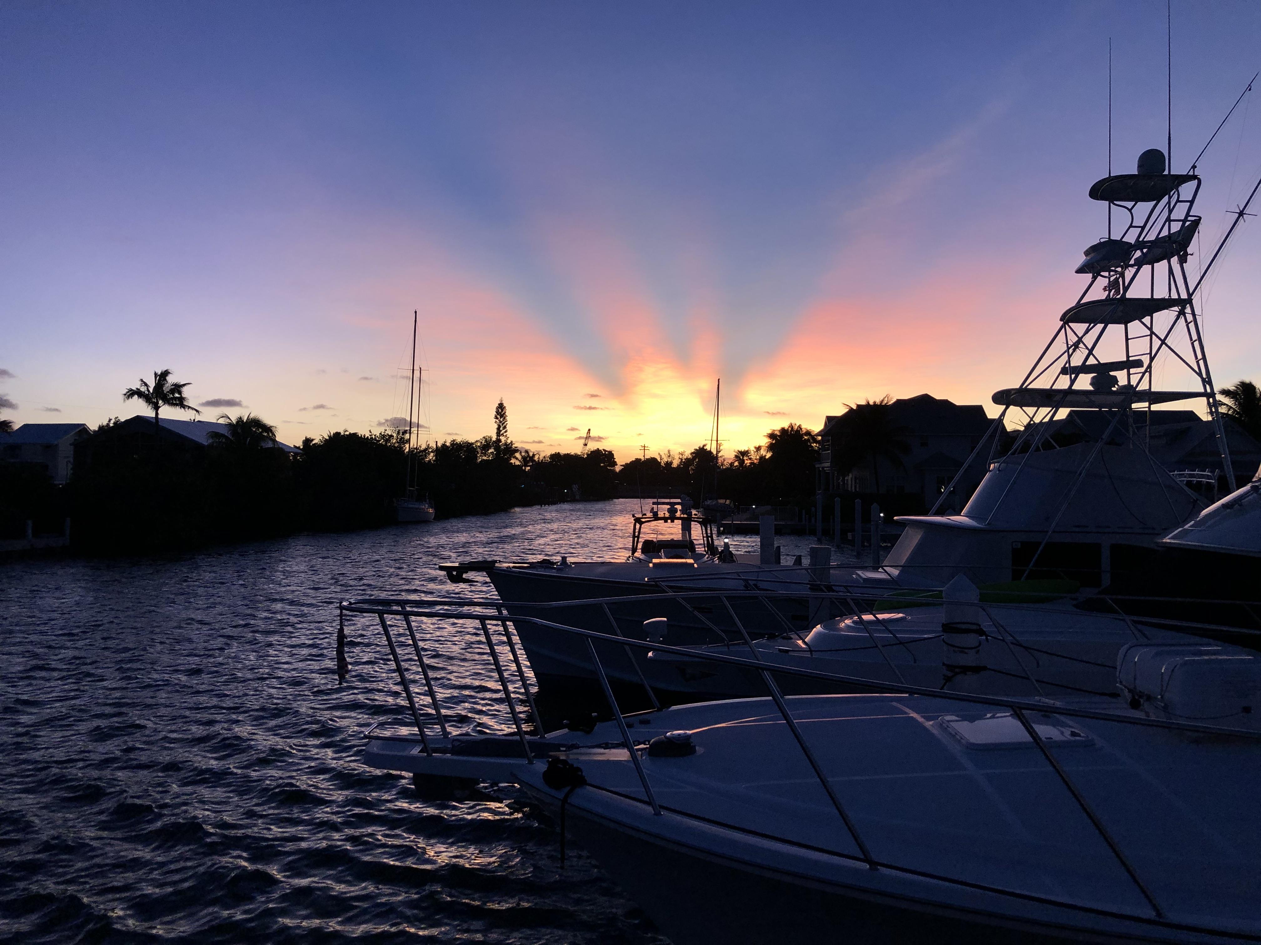 Sunset at the Marina last night Marathon, FL r/boating