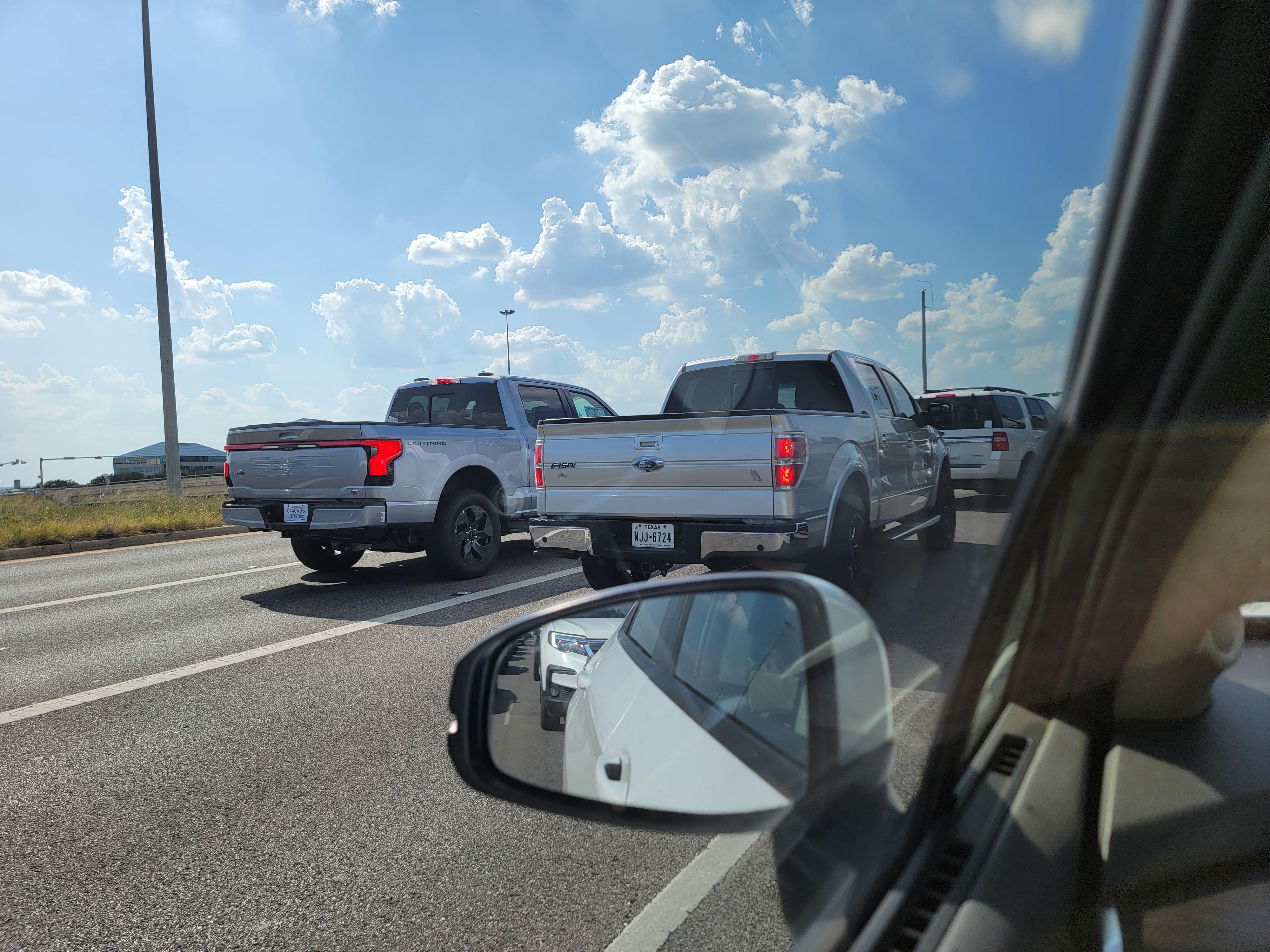 F150 Lightning next to an F150 ICE (Austin, TX) F150Lightning