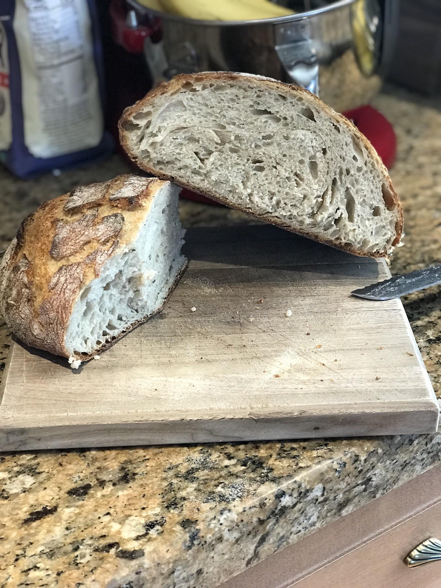 Lodge Dutch Oven. Rustic Country bread. 80 hydration. r/DutchOvenCooking