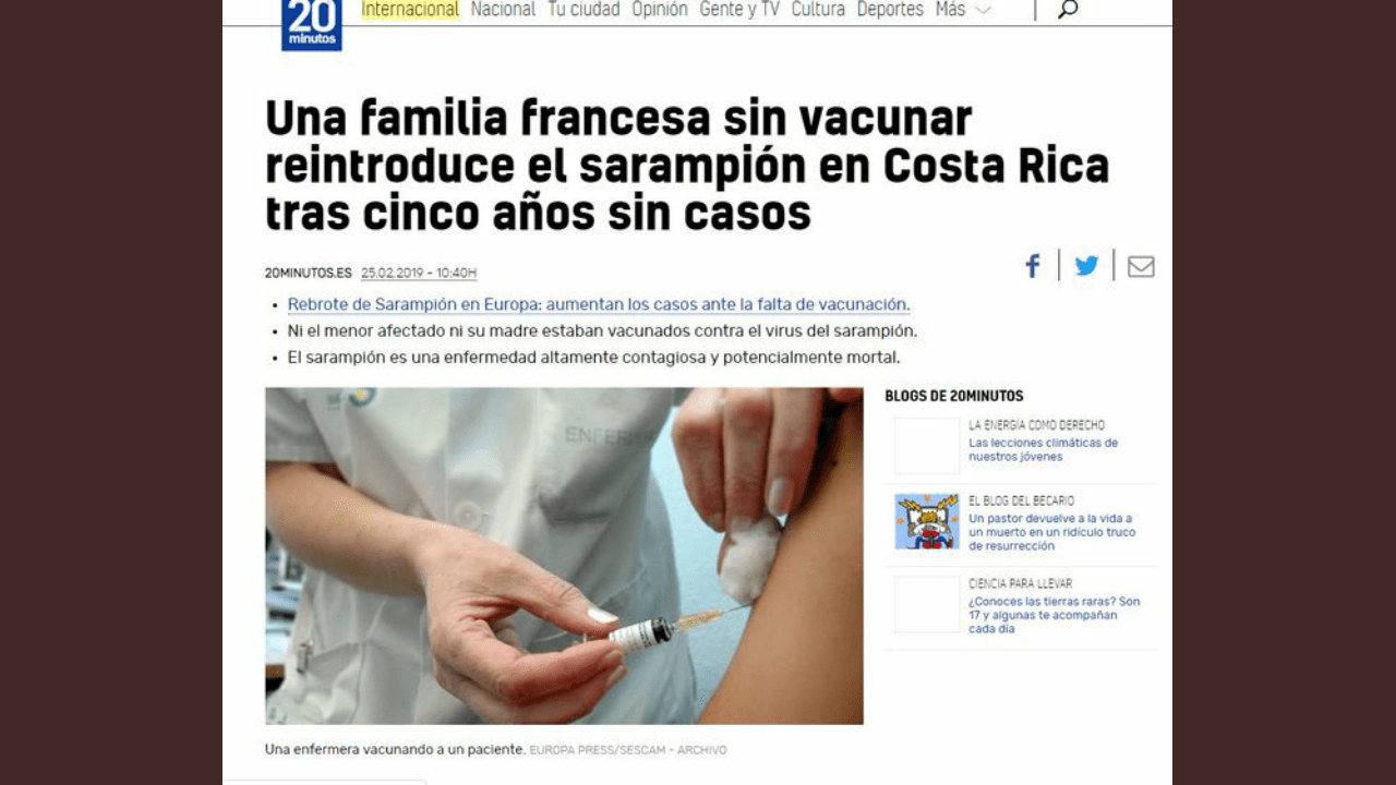Google translate "An unvaccinated French family