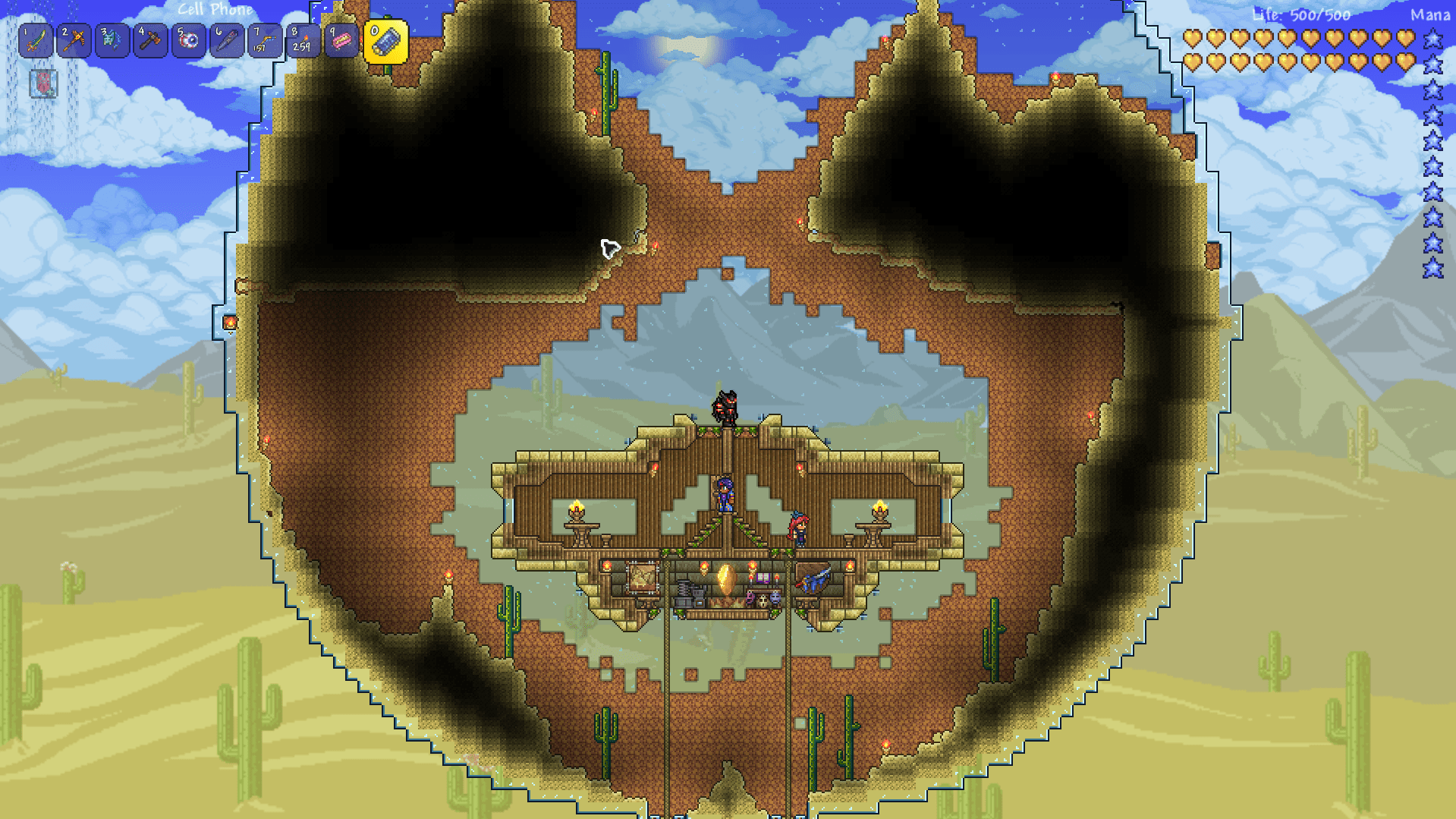 Sand Biome Sphere House. Funny story, Under the Sphere there is a