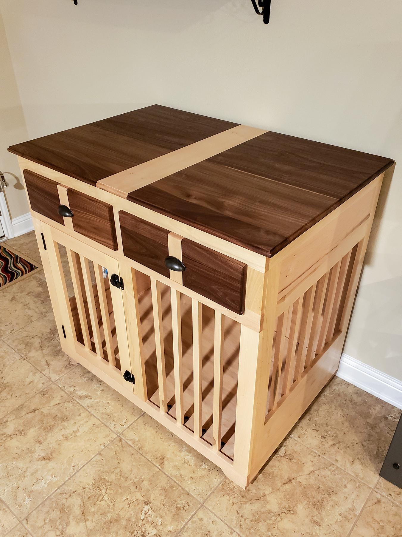 Dog Kennel Hard Maple and Walnut r/woodworking