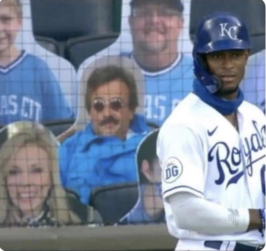 I’d like to nominate the Royals for best cardboard cutout. baseball