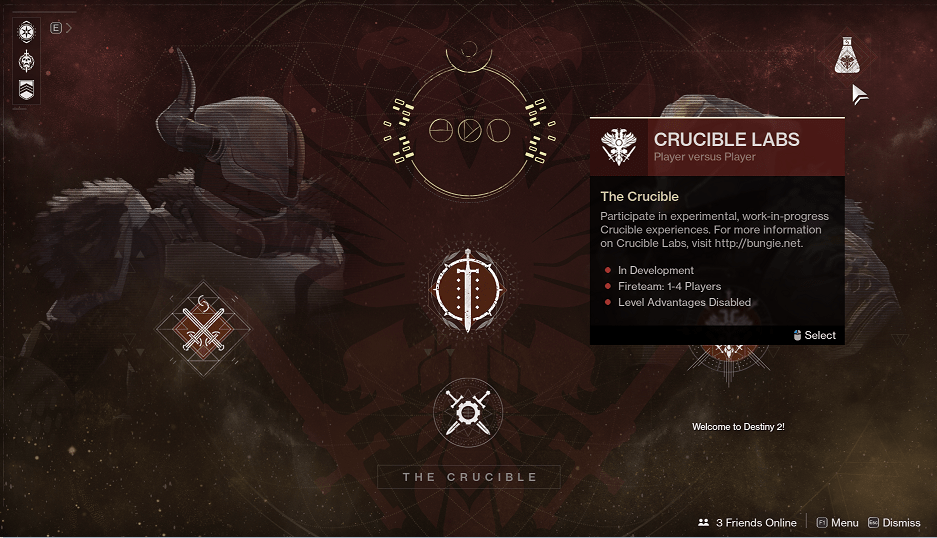 Crucible Labs live. r/destiny2