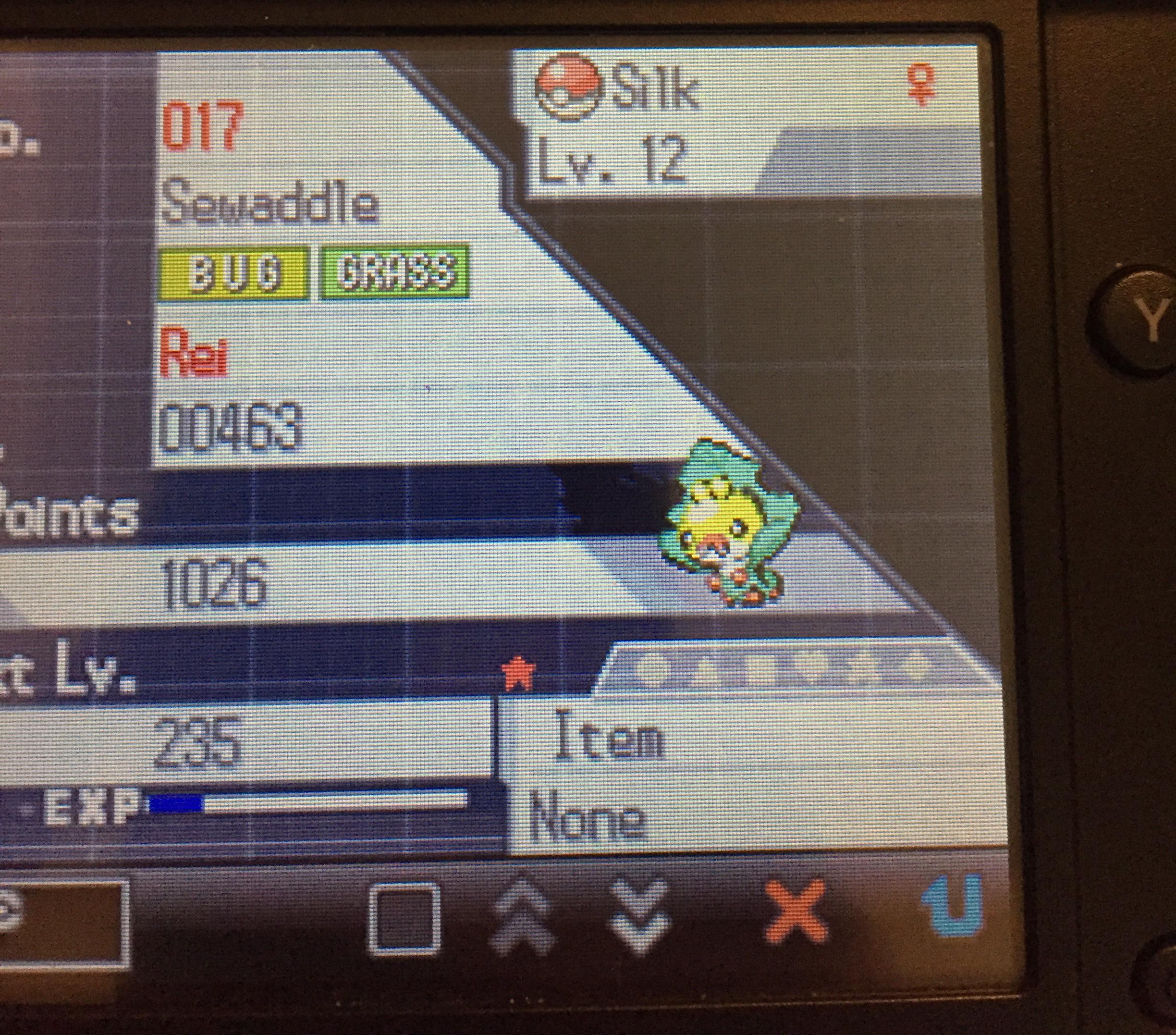 [gen5] DTQ2 for Black 2 sewaddle! Got my target first phase, repel