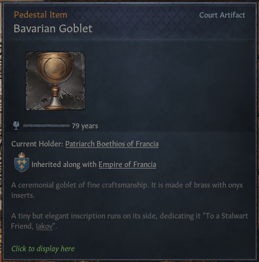 The perfect artifact! r/CrusaderKings