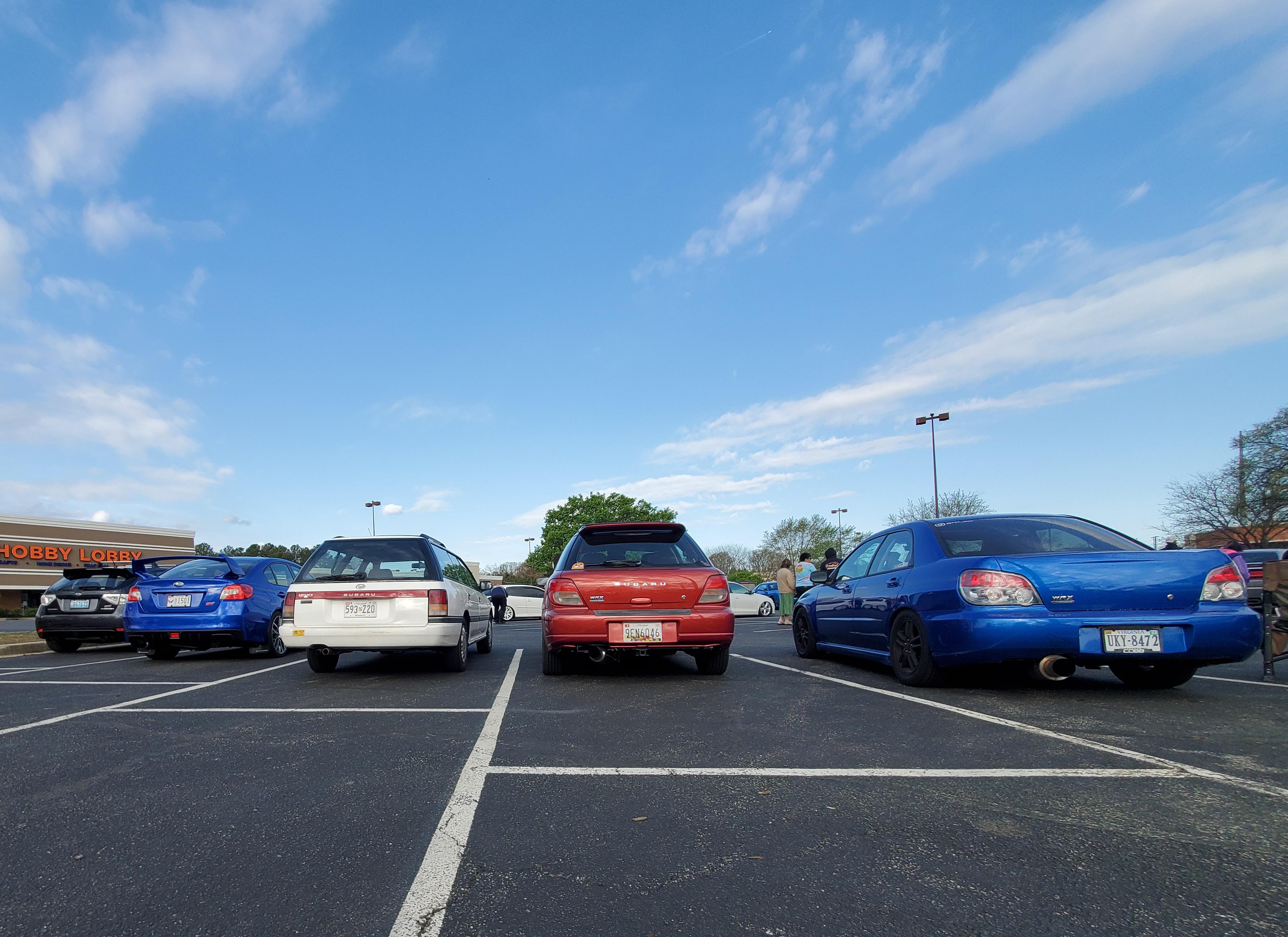 Some subies at cars and coffee this morning r/subaru