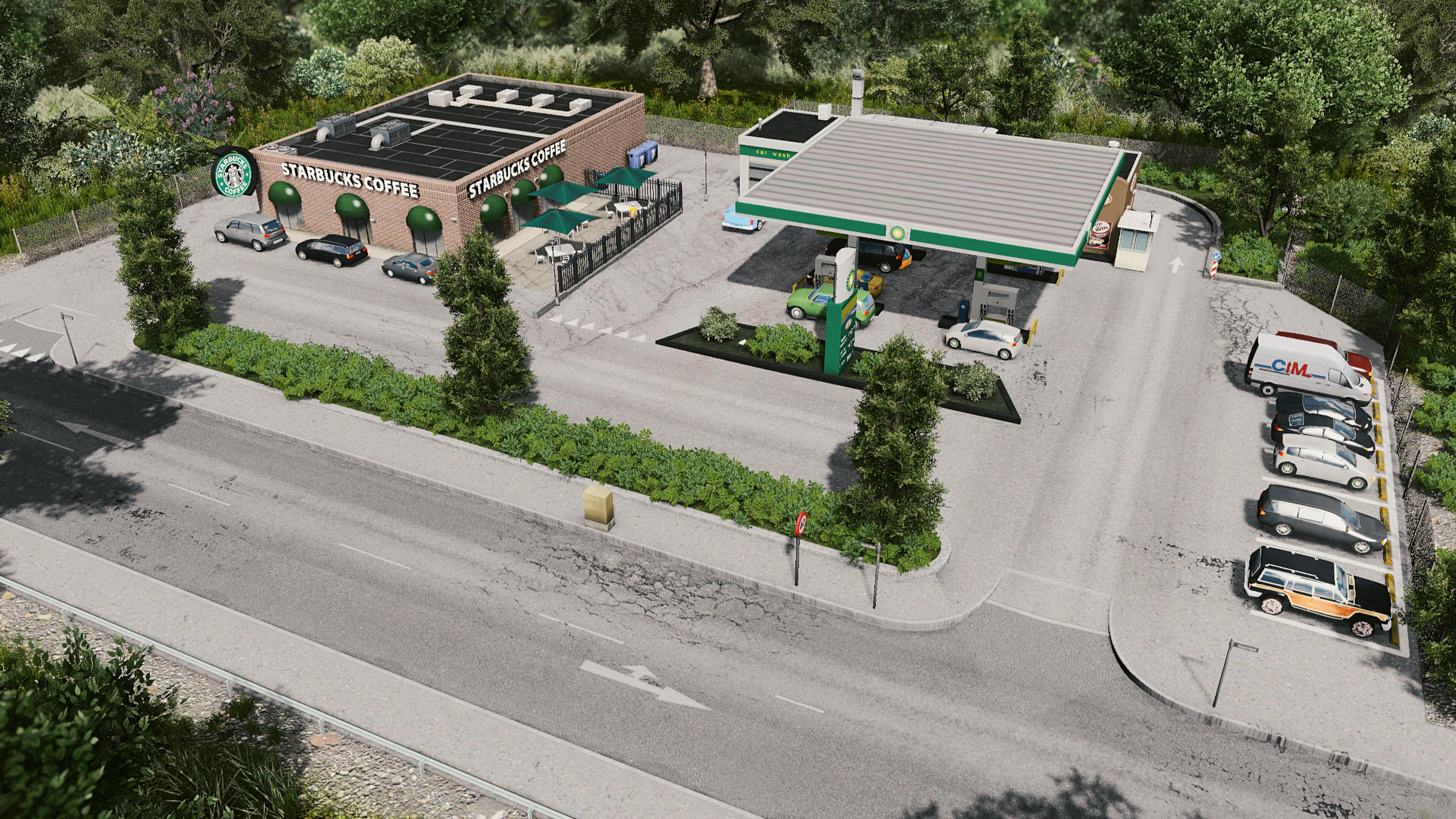 Gas Station by the Highway r/CitiesSkylines