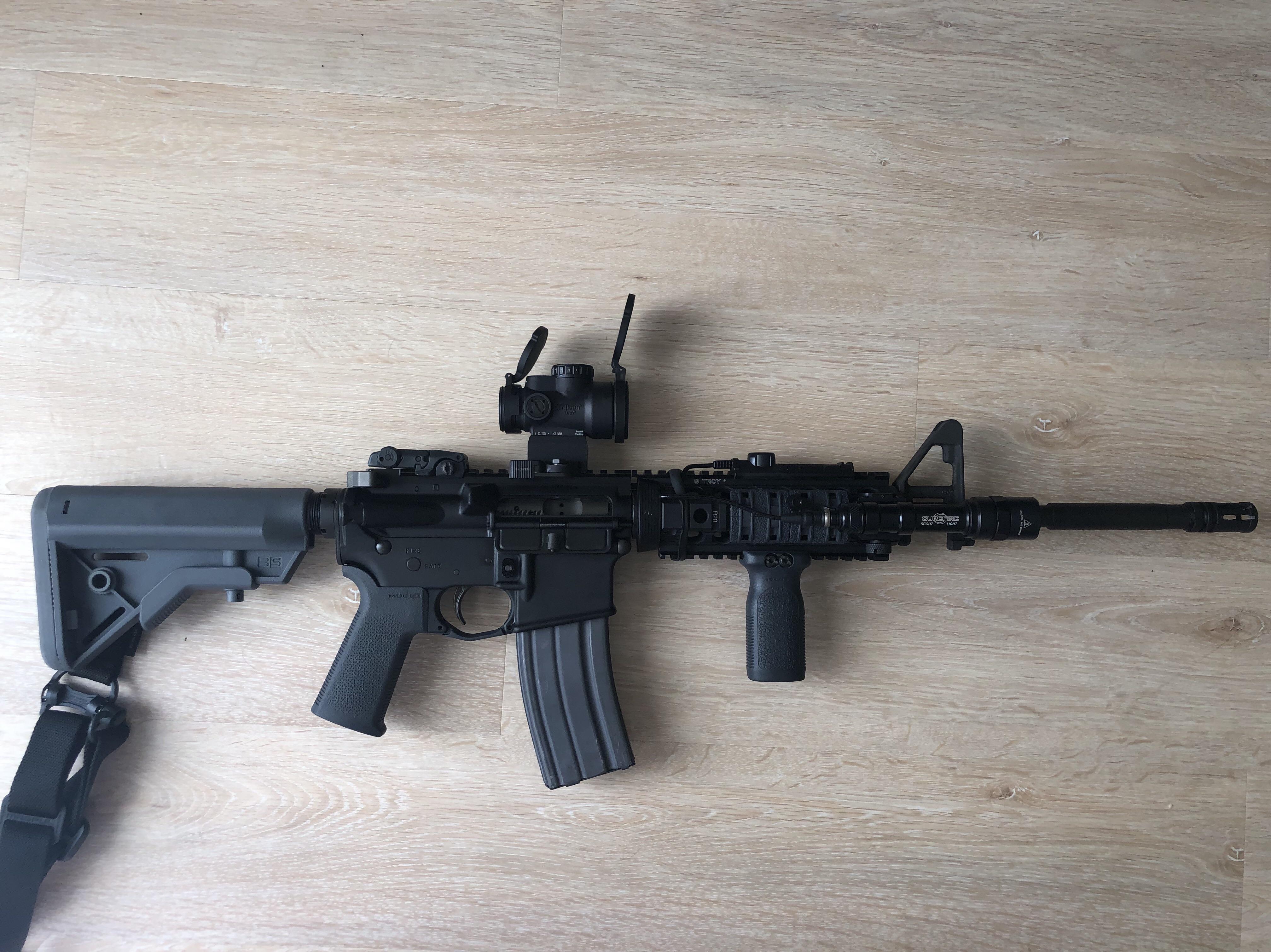 My scary black gun with a splash of scary gray r/ar15