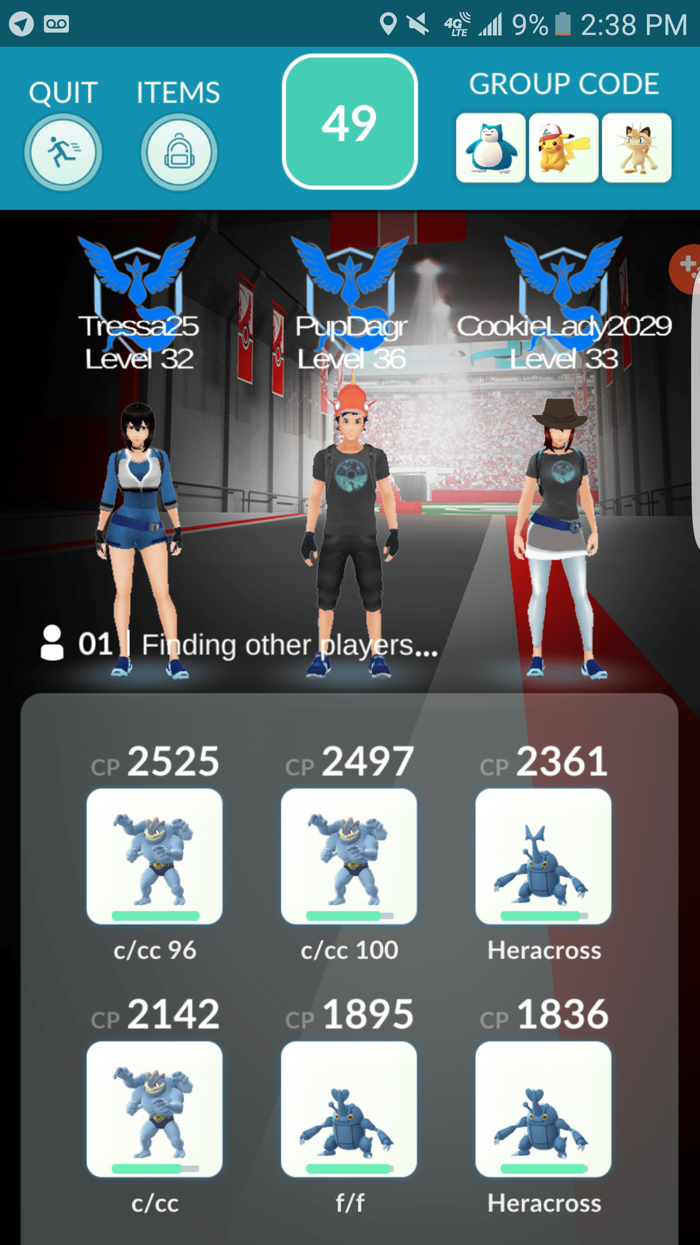 Ash Hat Female Pikachu as raid code TheSilphRoad