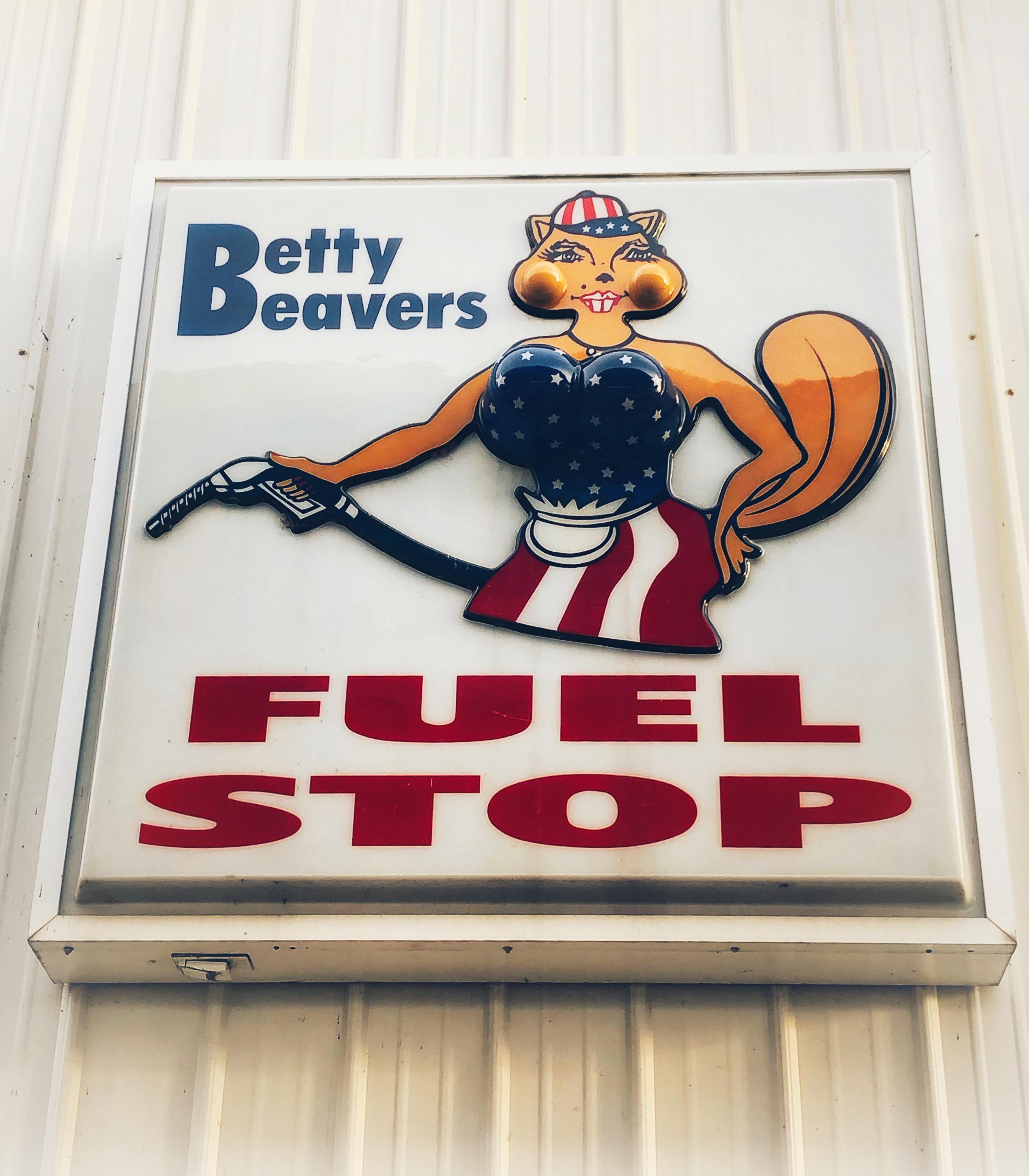 Man, the things you see on a road trip. I found this sign at a gas