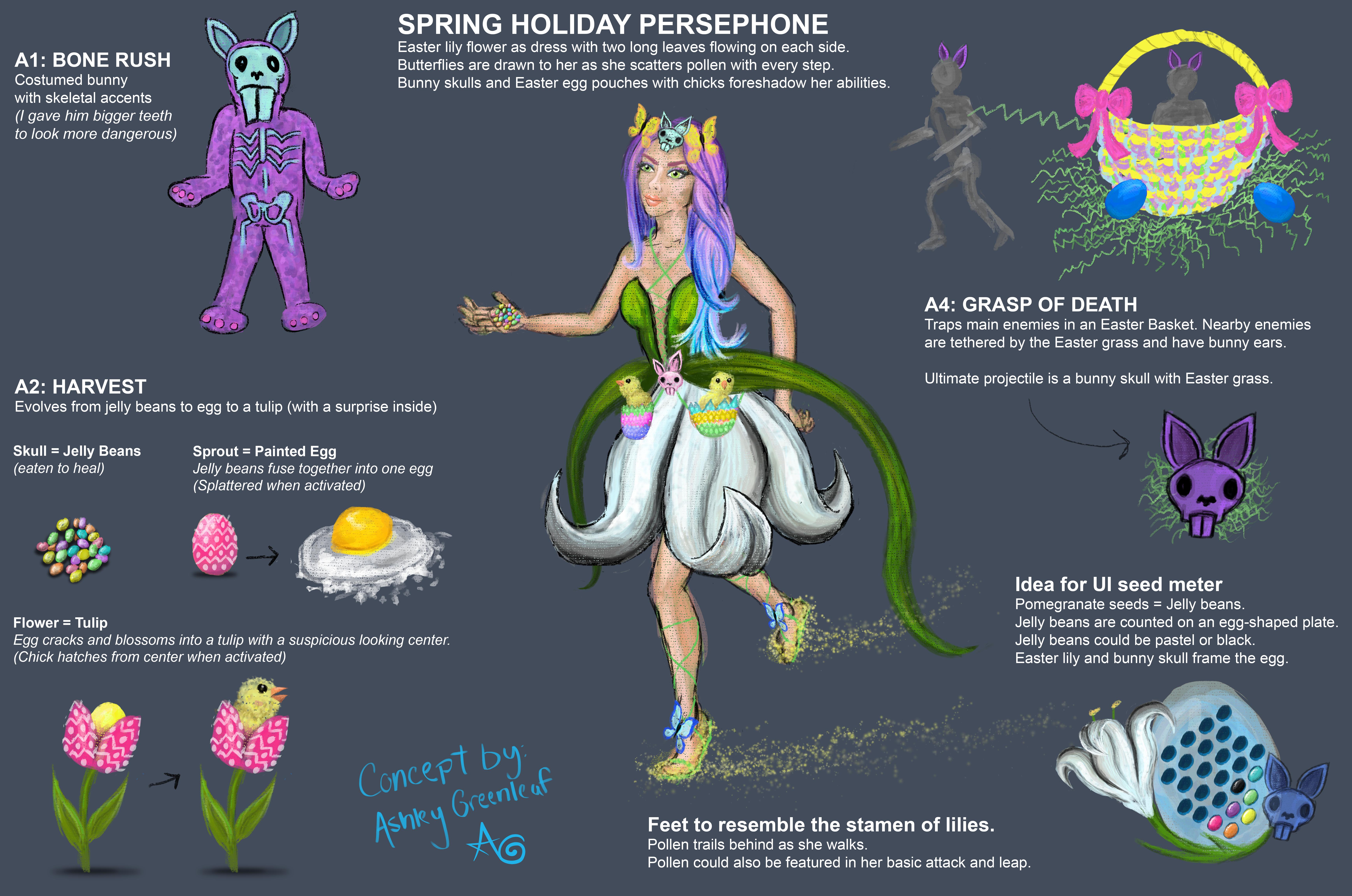 smite spring split 2023 Spring Holiday Skin Concept Persephone Smite