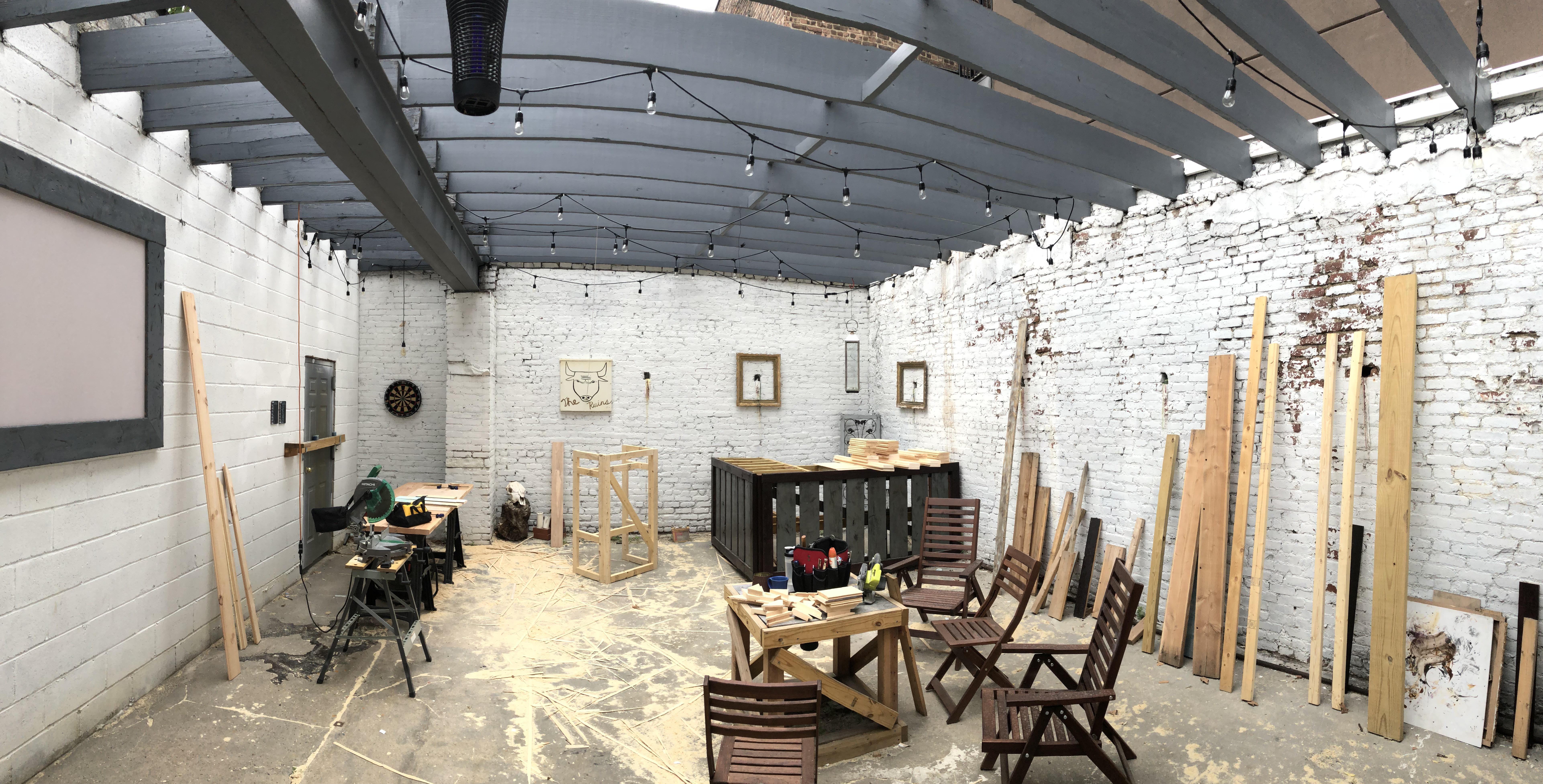 Rare backyard space in Brooklyn for my woodworking needs r/woodworking