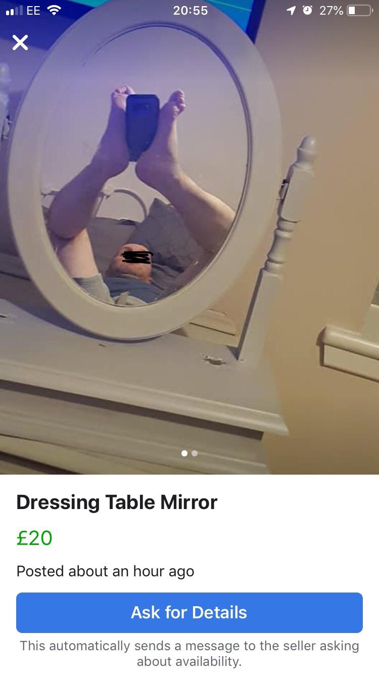 I came across this when looking for mirrors on FB marketplace. Whats
