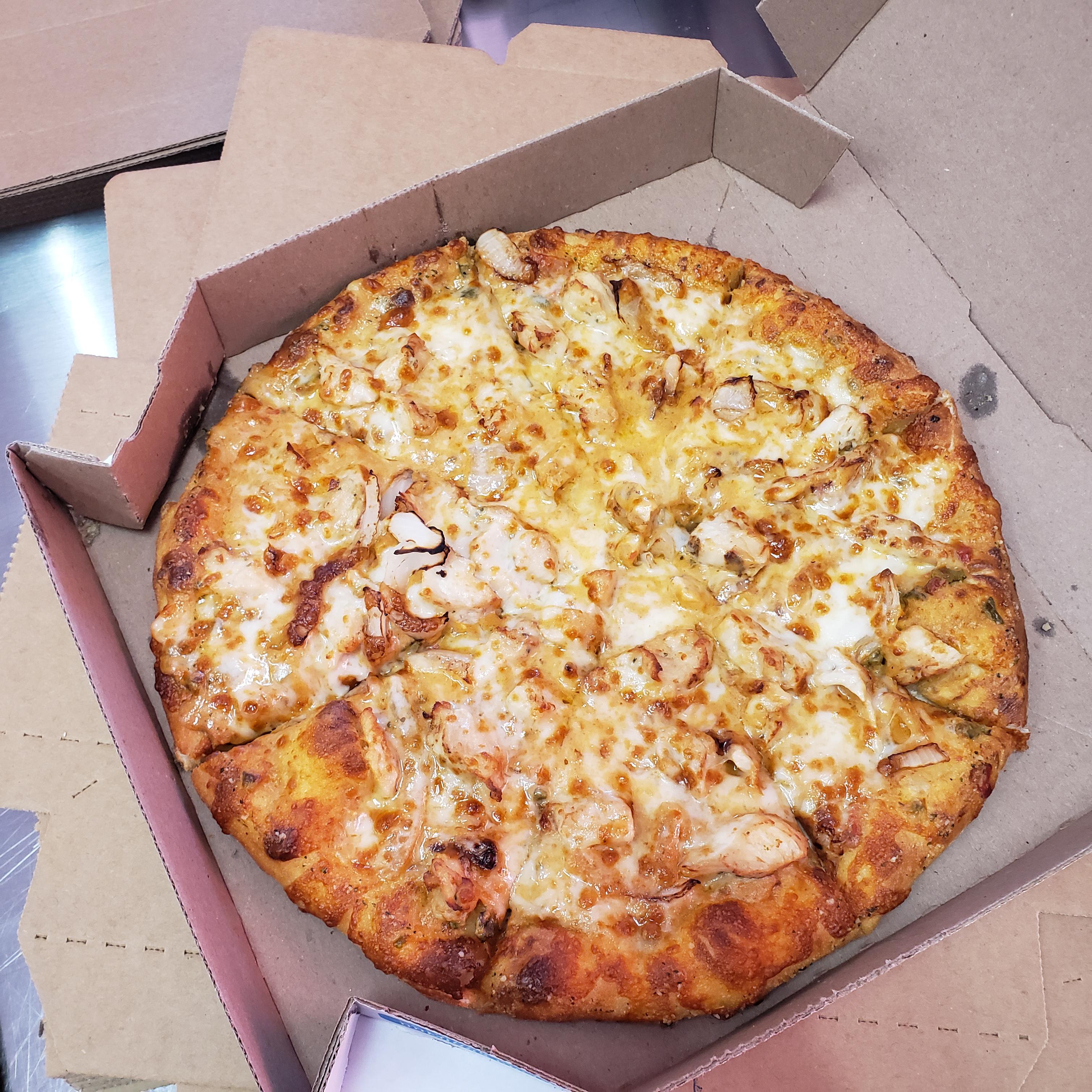 Chicken, onions, and provolone. The catch? The sauce is the Diablo queso from Qdoba r/Dominos