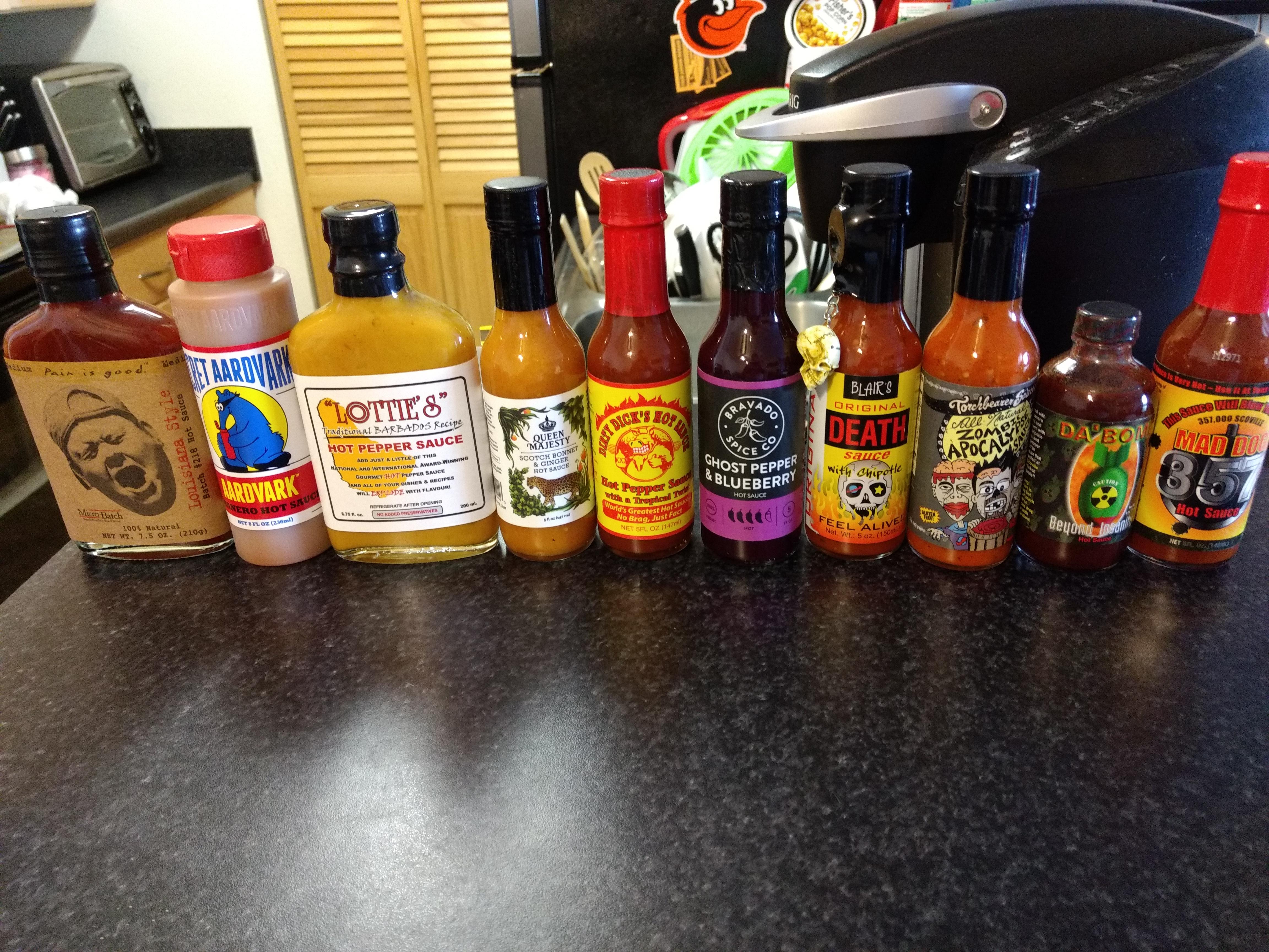 Girlfriend surprised me with 10 of the Hot Ones Sauces! r/hotones