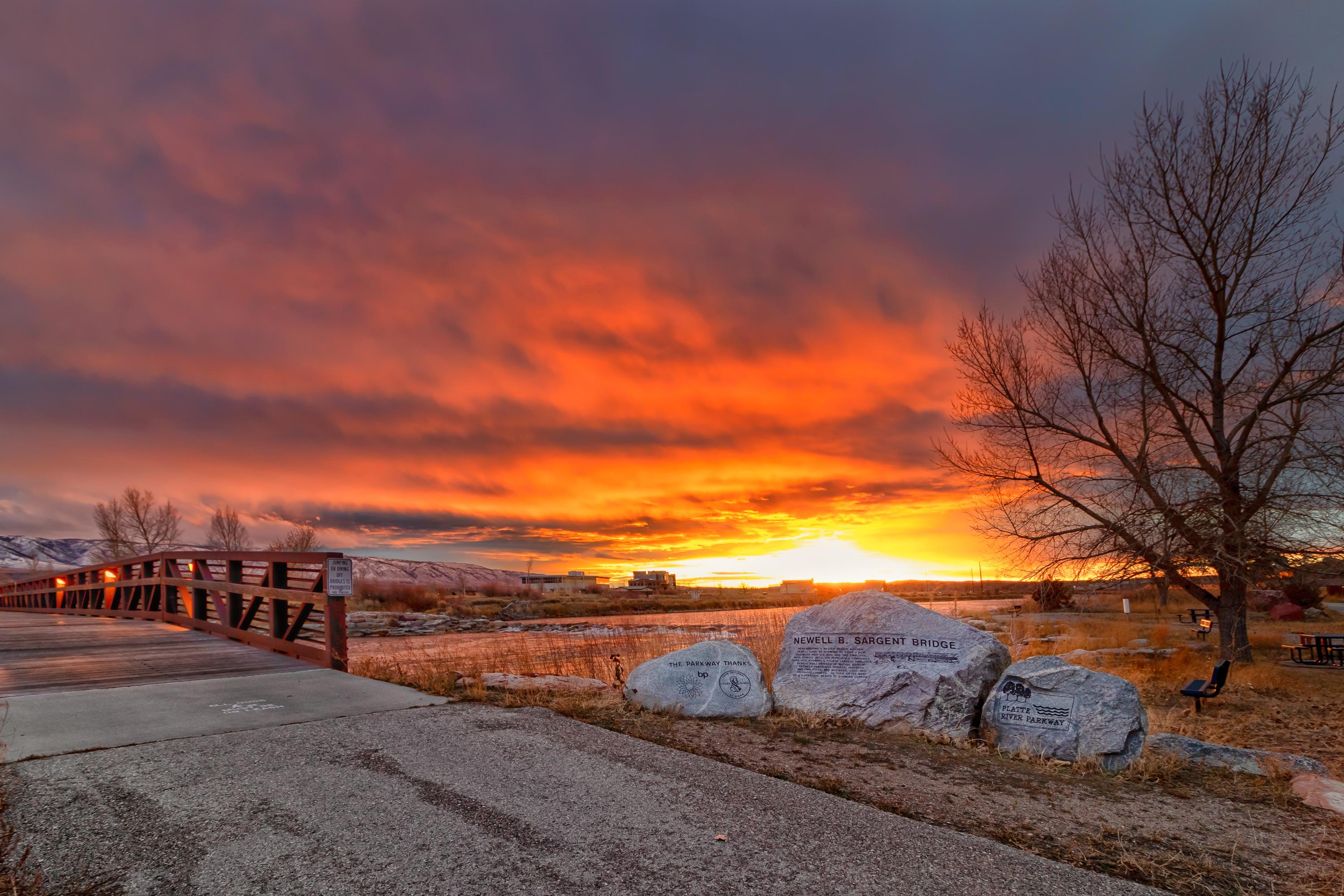 Sunset on the Platte River Casper r/wyoming