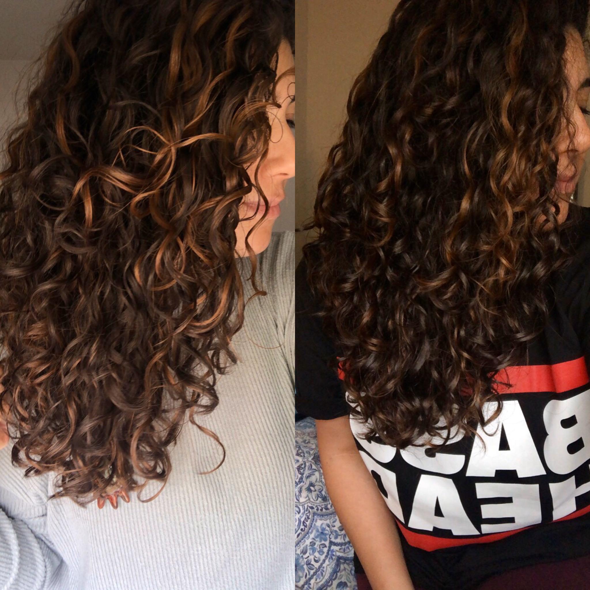 Wash Day (left) vs Day 3 Refresh (right) r/curlyhair
