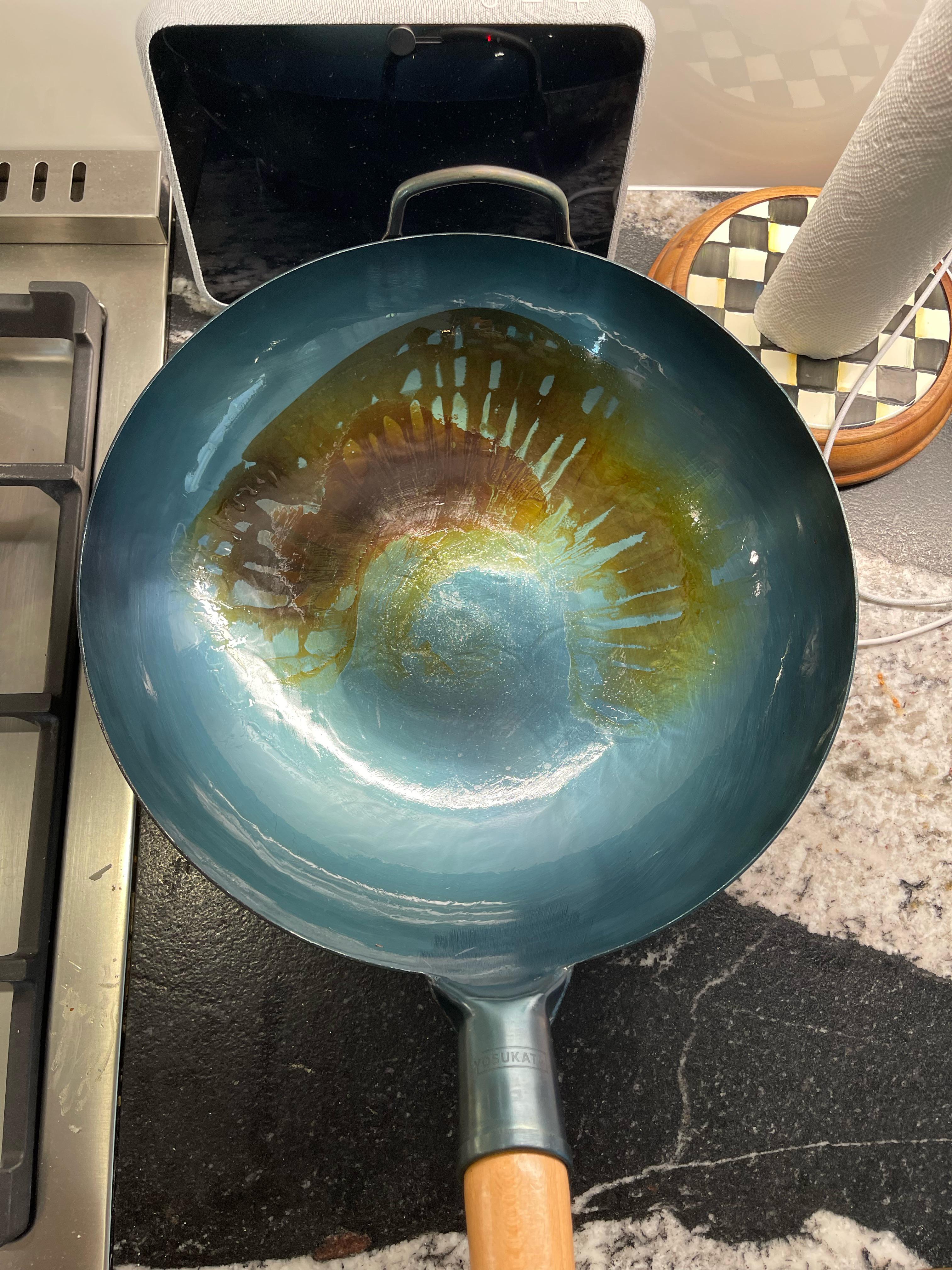Is my carbon steel blue wok ruined? I just tried to season it for the