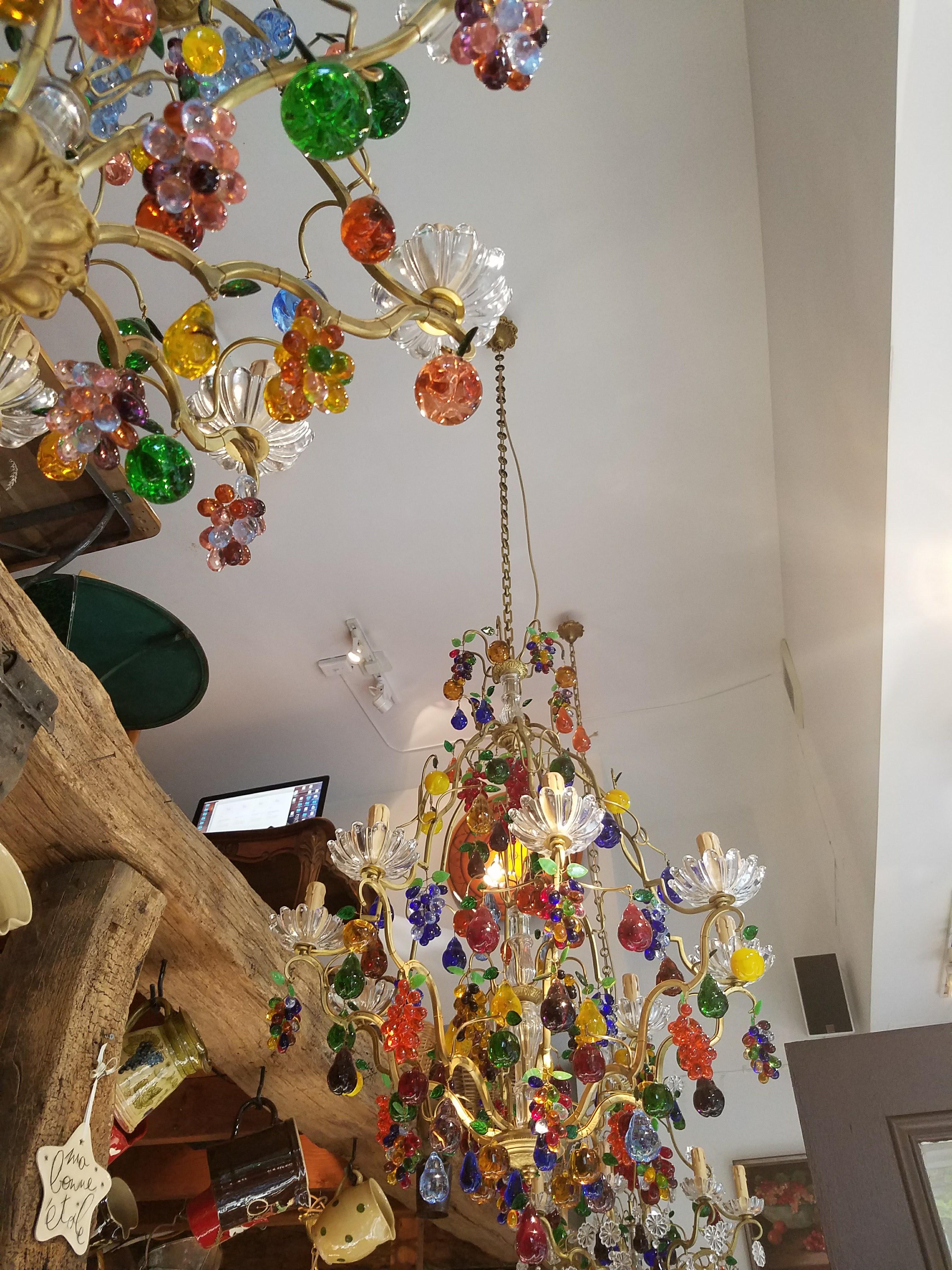 These highly detailed chandeliers in an Antique Shop in NYC. r