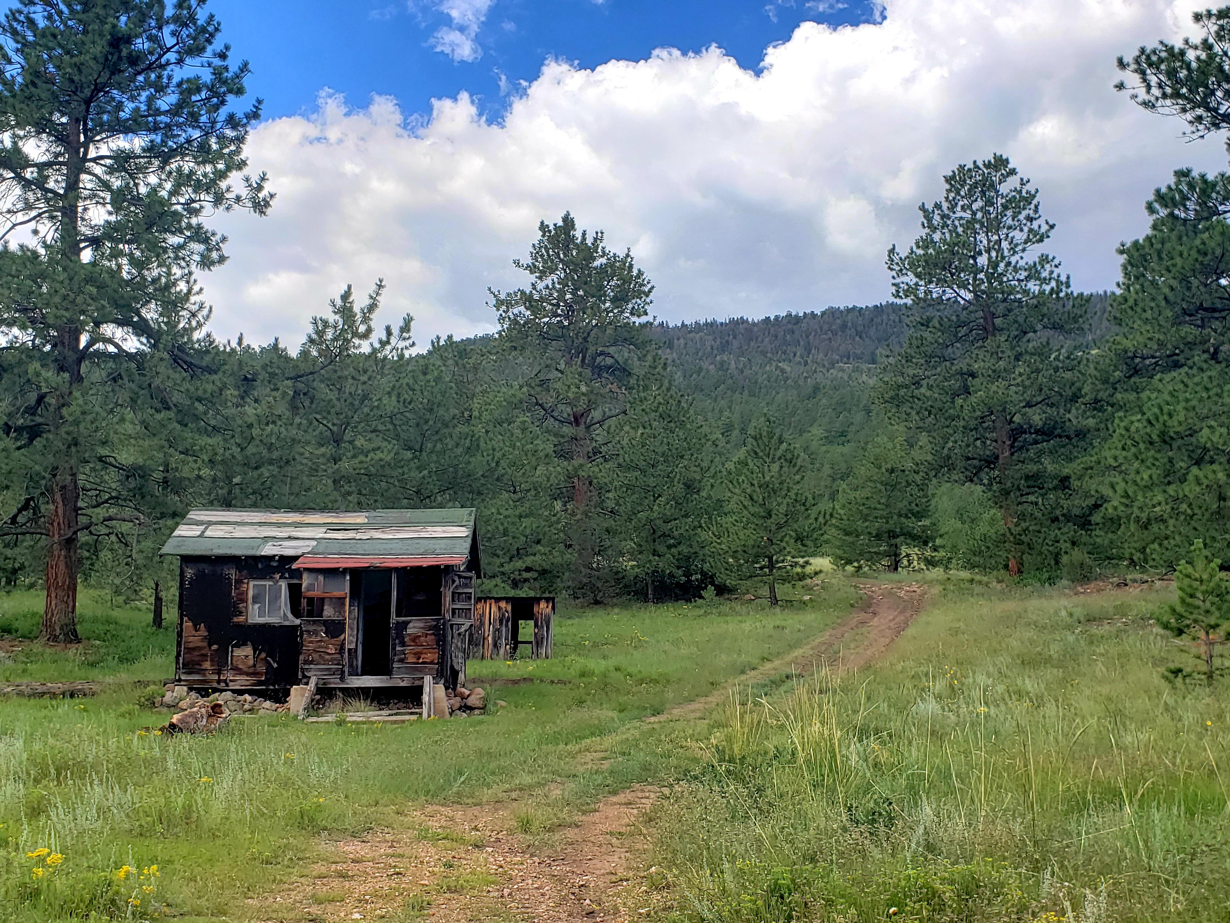 This old building sits next to an old wagon trail in Colorado. If you