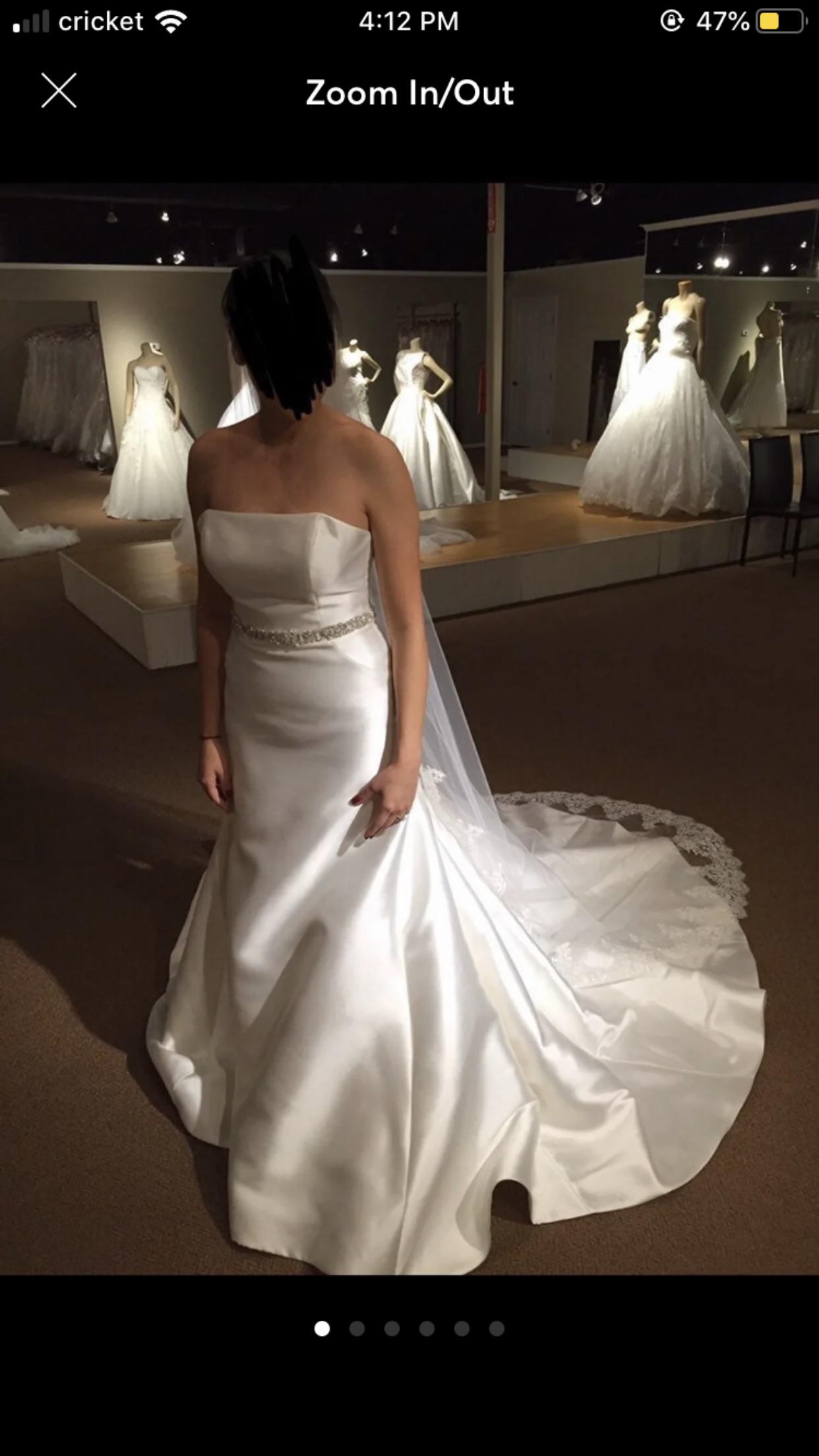 Size 6, satin gown for 120 + shipping obo weddingswap