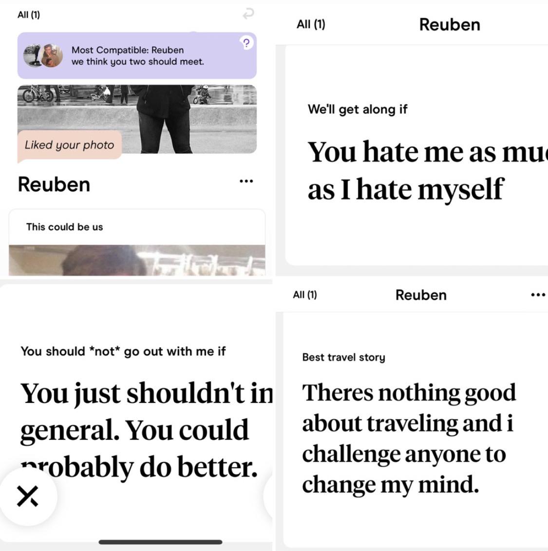 So, according to hinge this is my most compatible. What did I do to