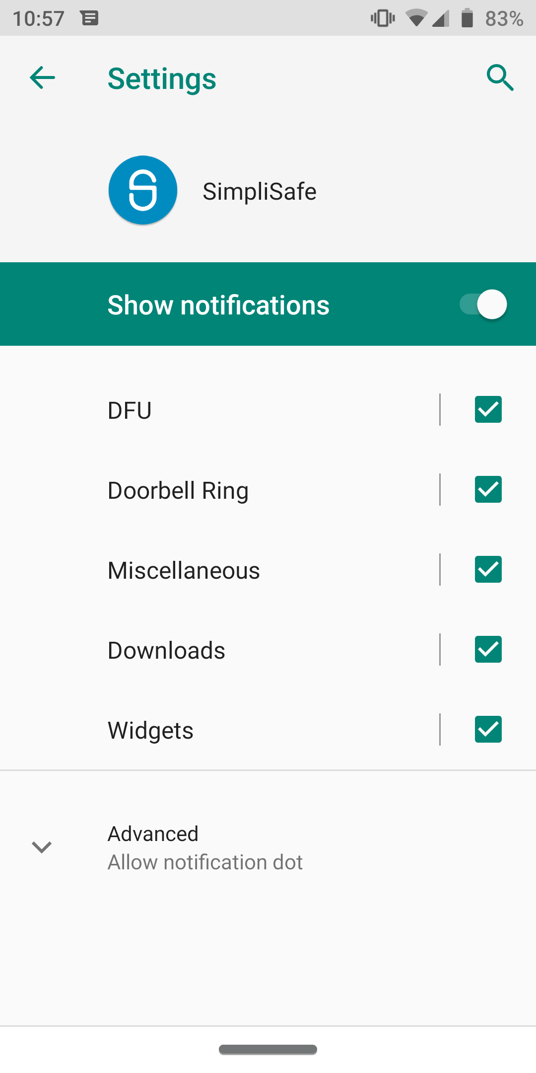 Which one of these turn off "Simplisafe updating" alerts? r/simplisafe