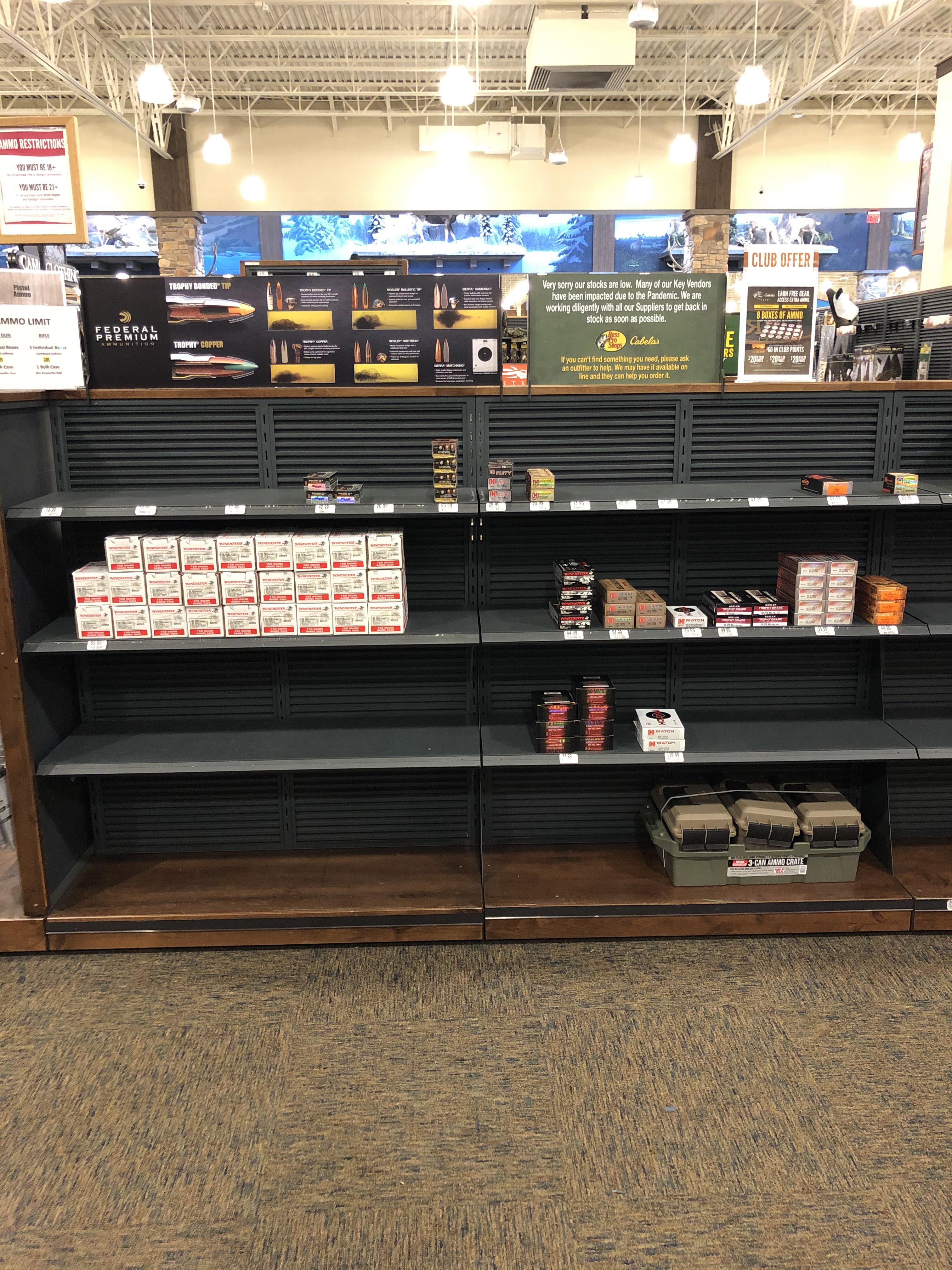 My Cabelas actually had ammo r/ammo