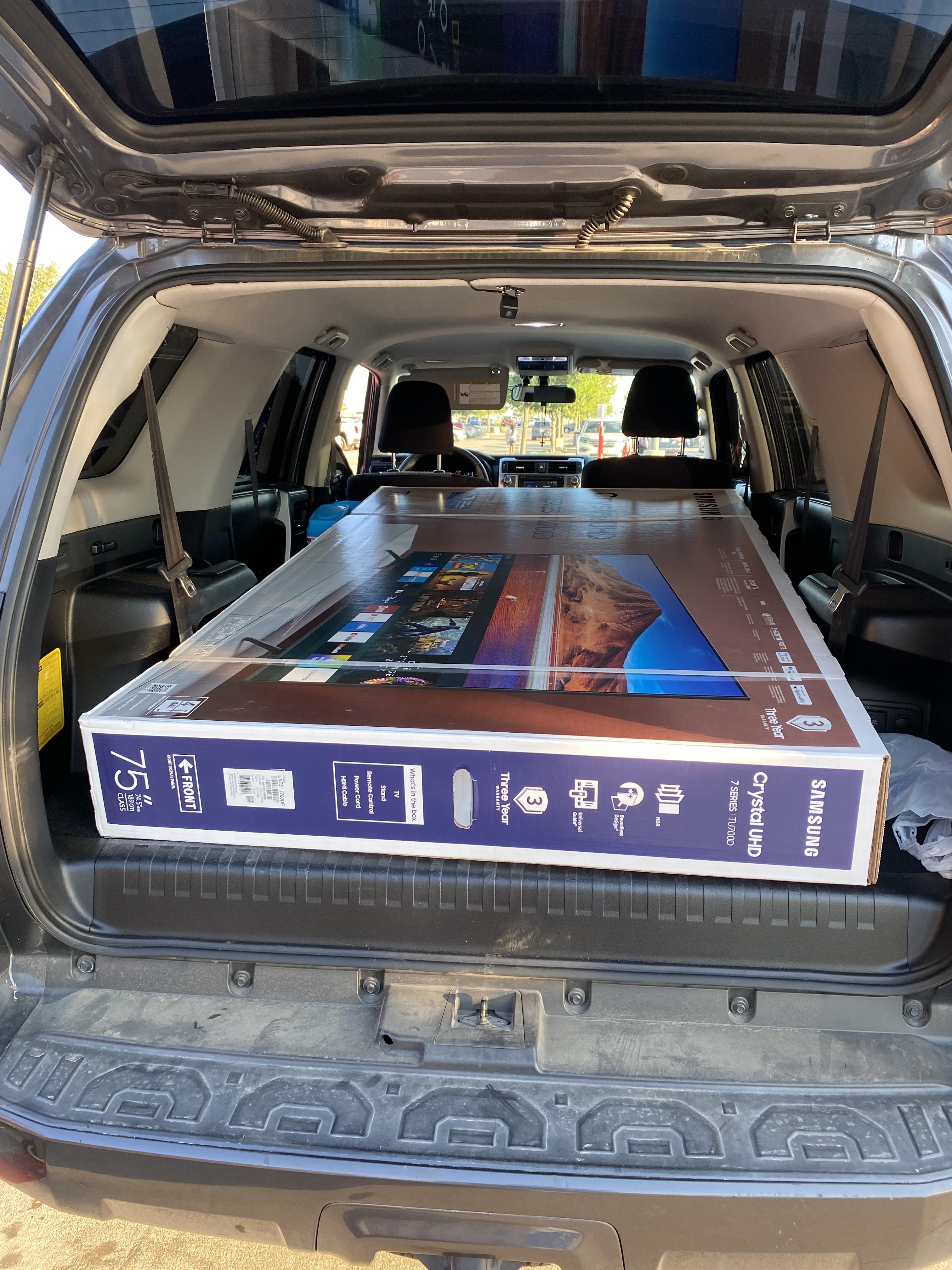 PSA 75” TV fits perfectly in the 5th gen 4Runner. Couldn’t find this