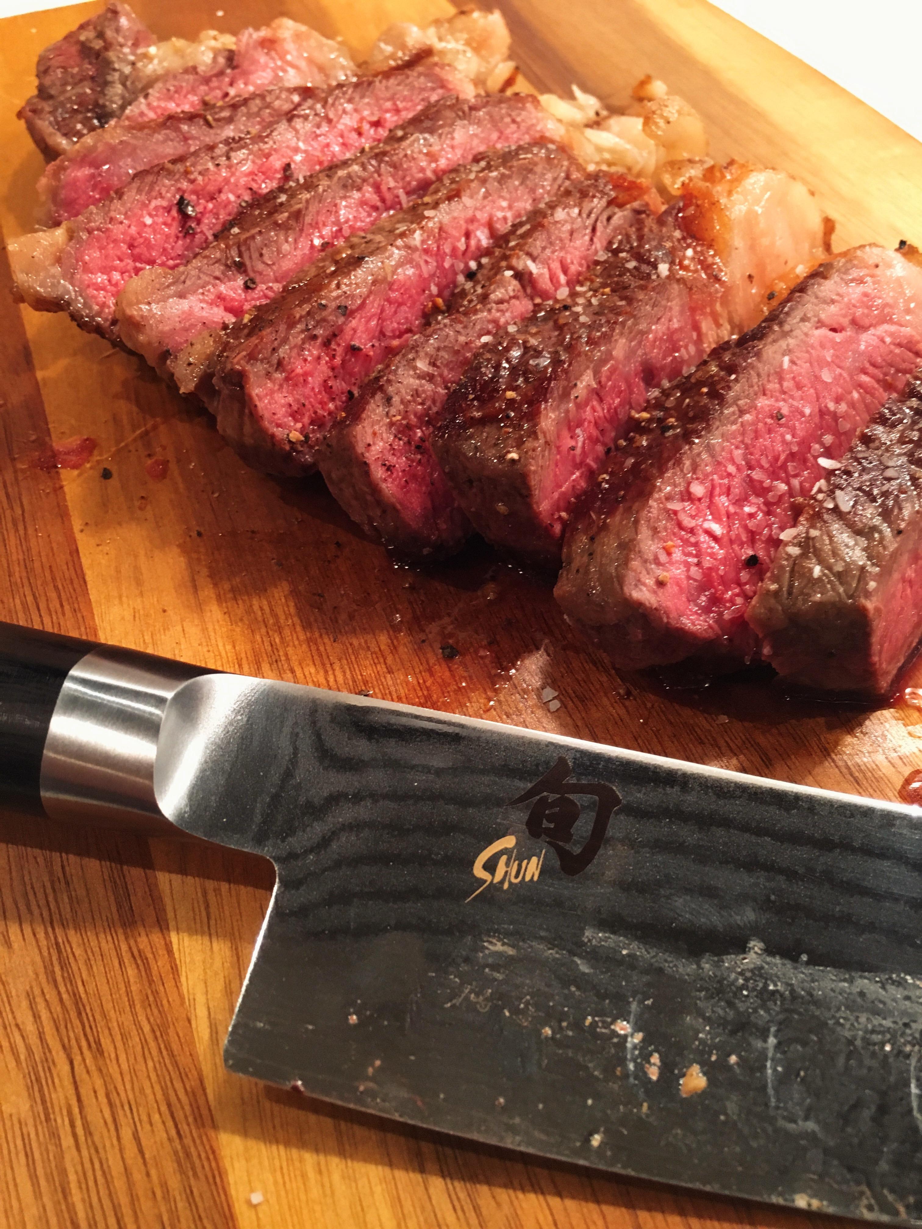 Wagyu Strip Loin. Pan seared, finished in 475° oven. r/steak