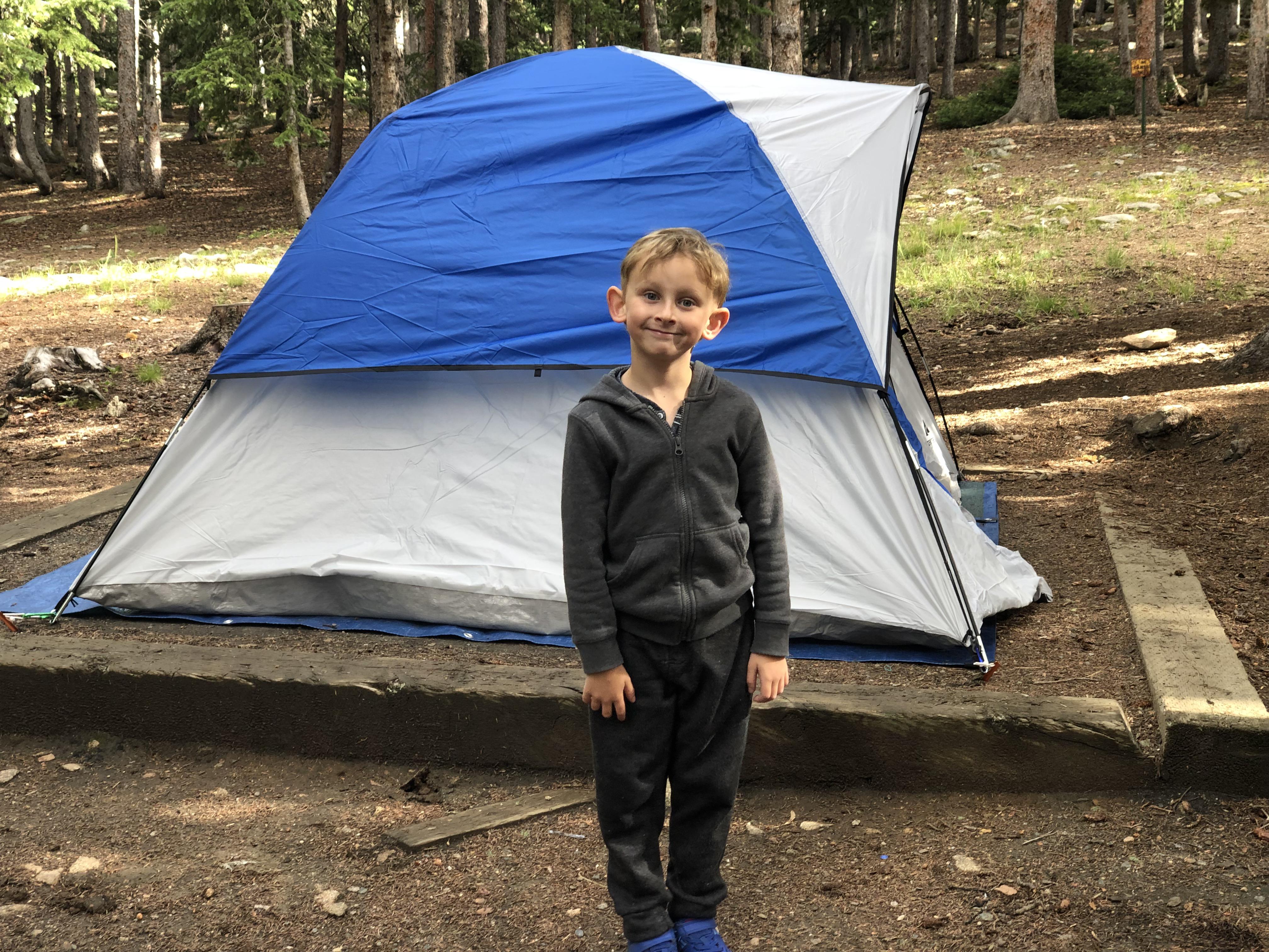 Single mom camping for our first time together. Great success despite
