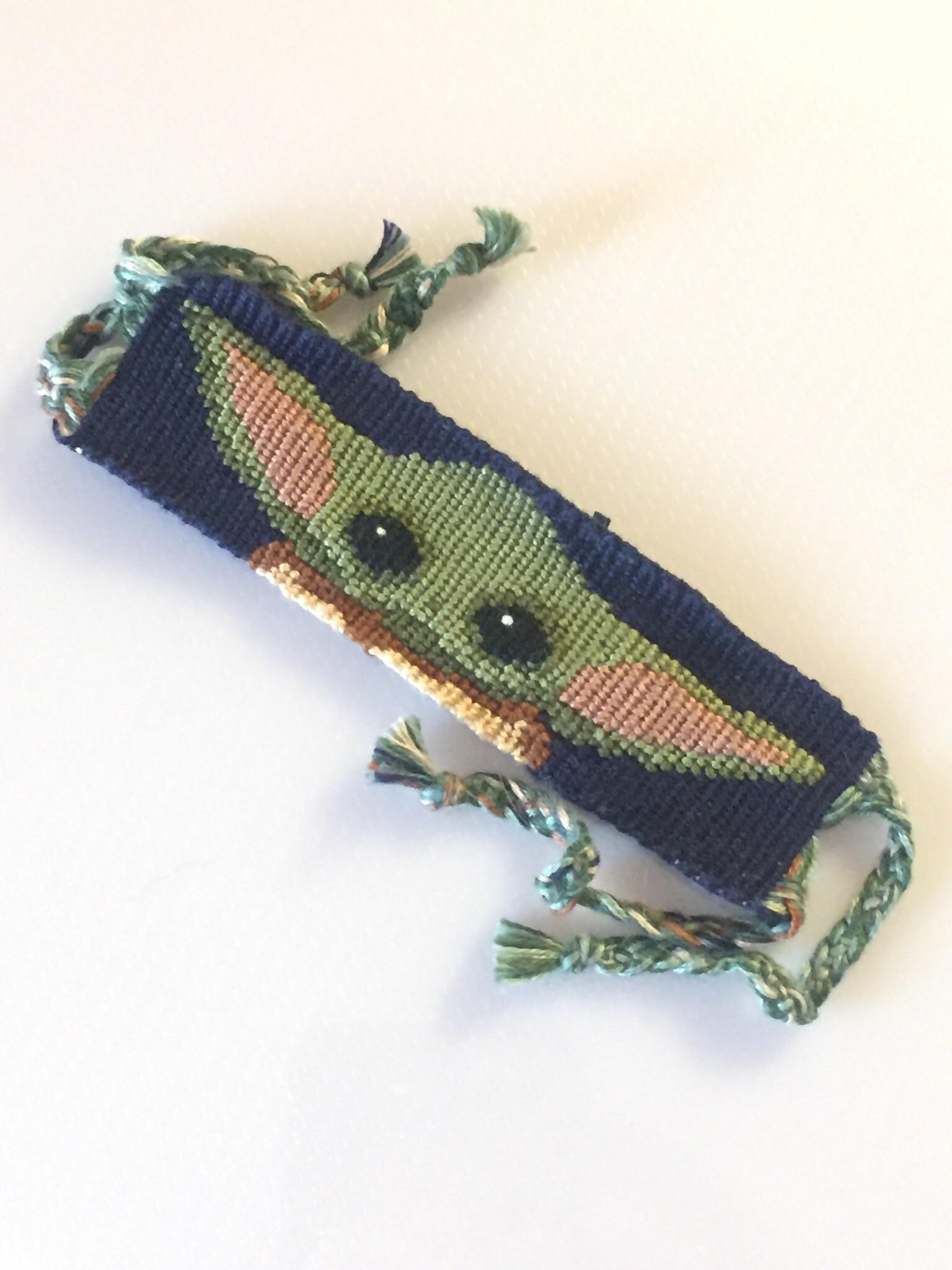 First big project in a while. Baby Yoda friendship bracelet! r/crafts