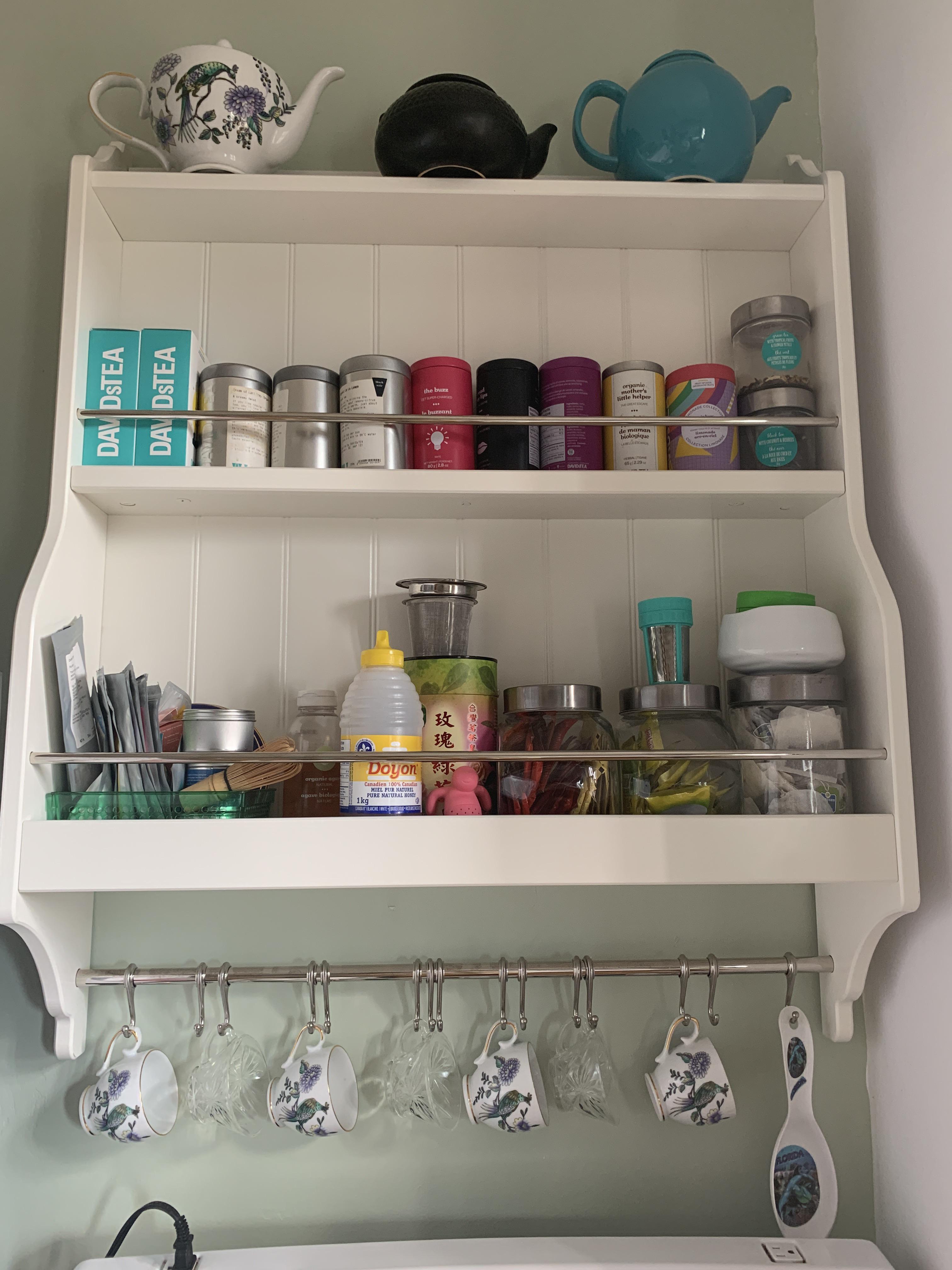 Got to commandeer a spot in our kitchen for all my tea! I want to