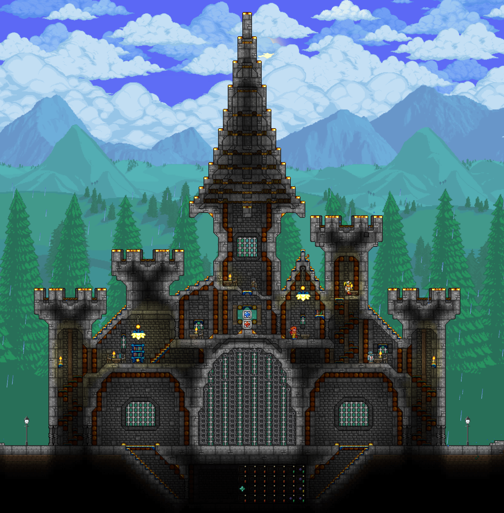 Gold Tinted Castle r/Terraria