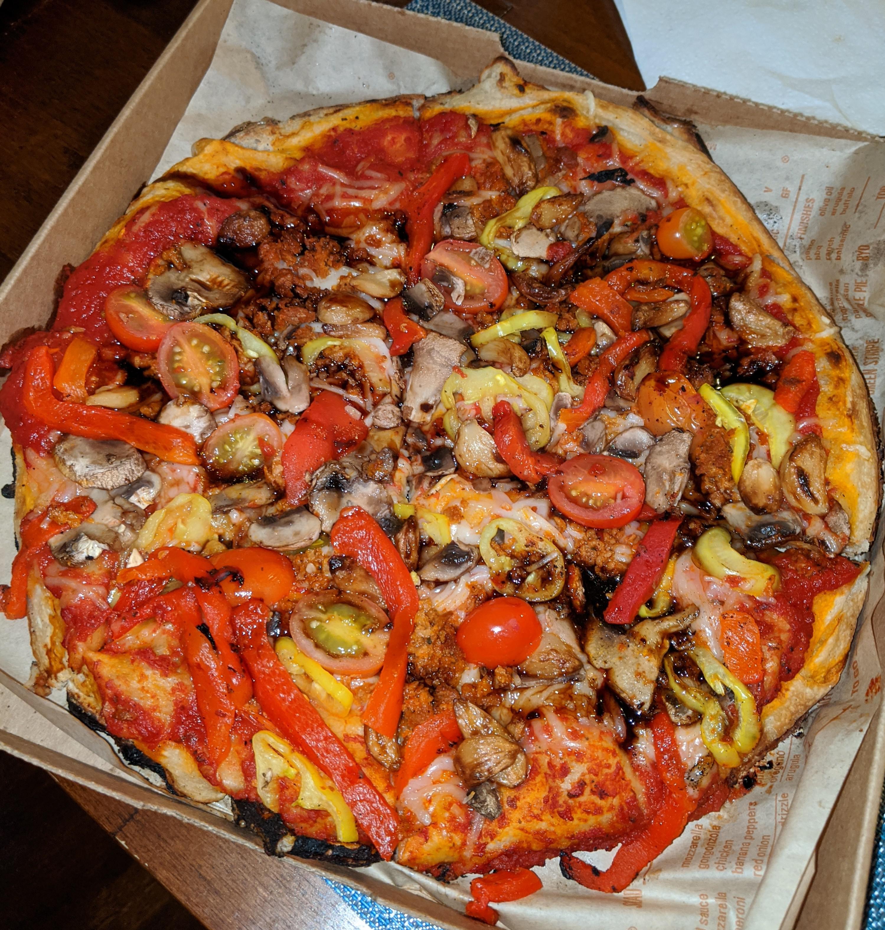 Finally tried Blaze Pizza, never eating anything else ever again. r/vegan