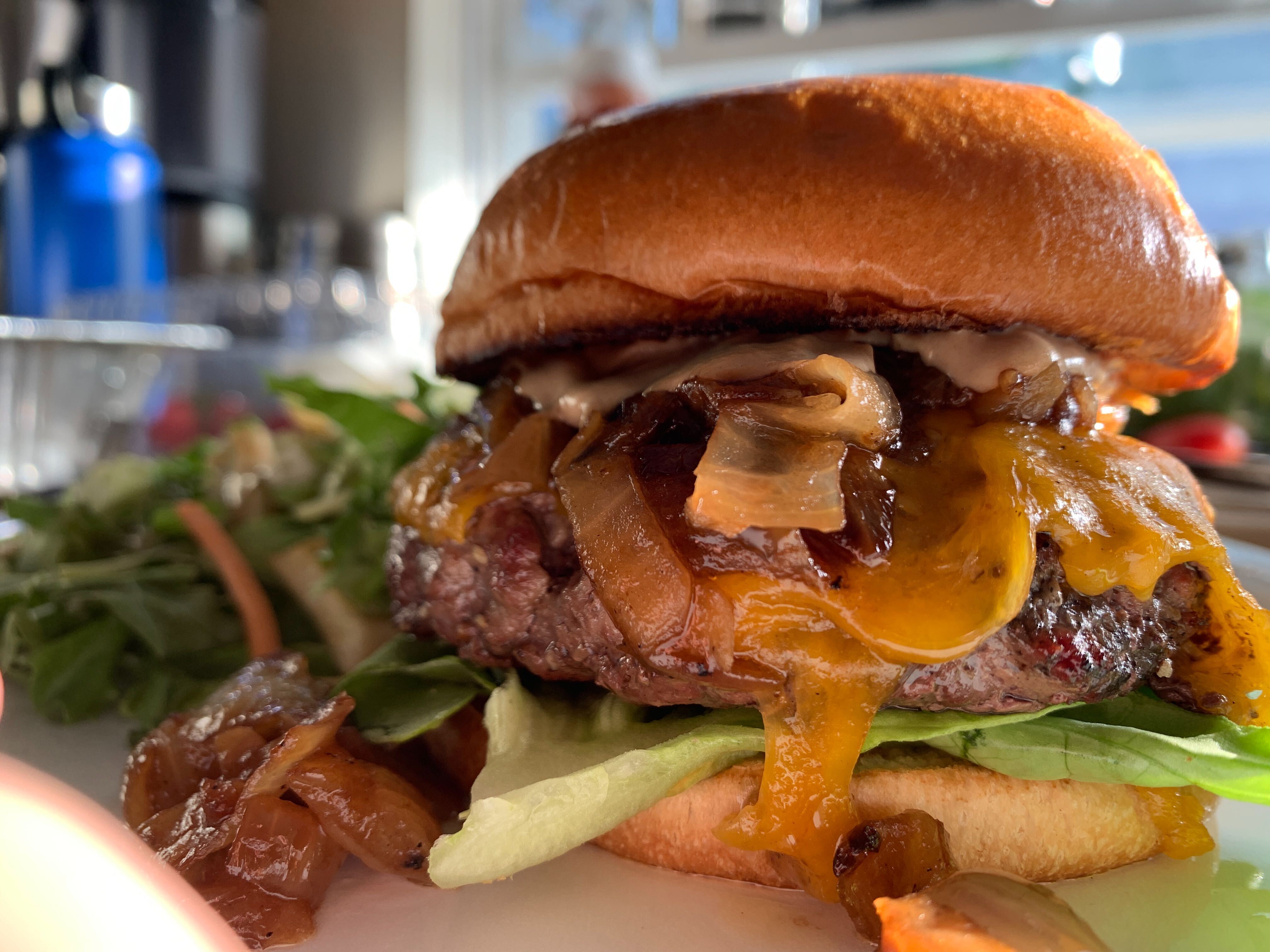 First use of our meat grinder burgers using chuck r/burgers